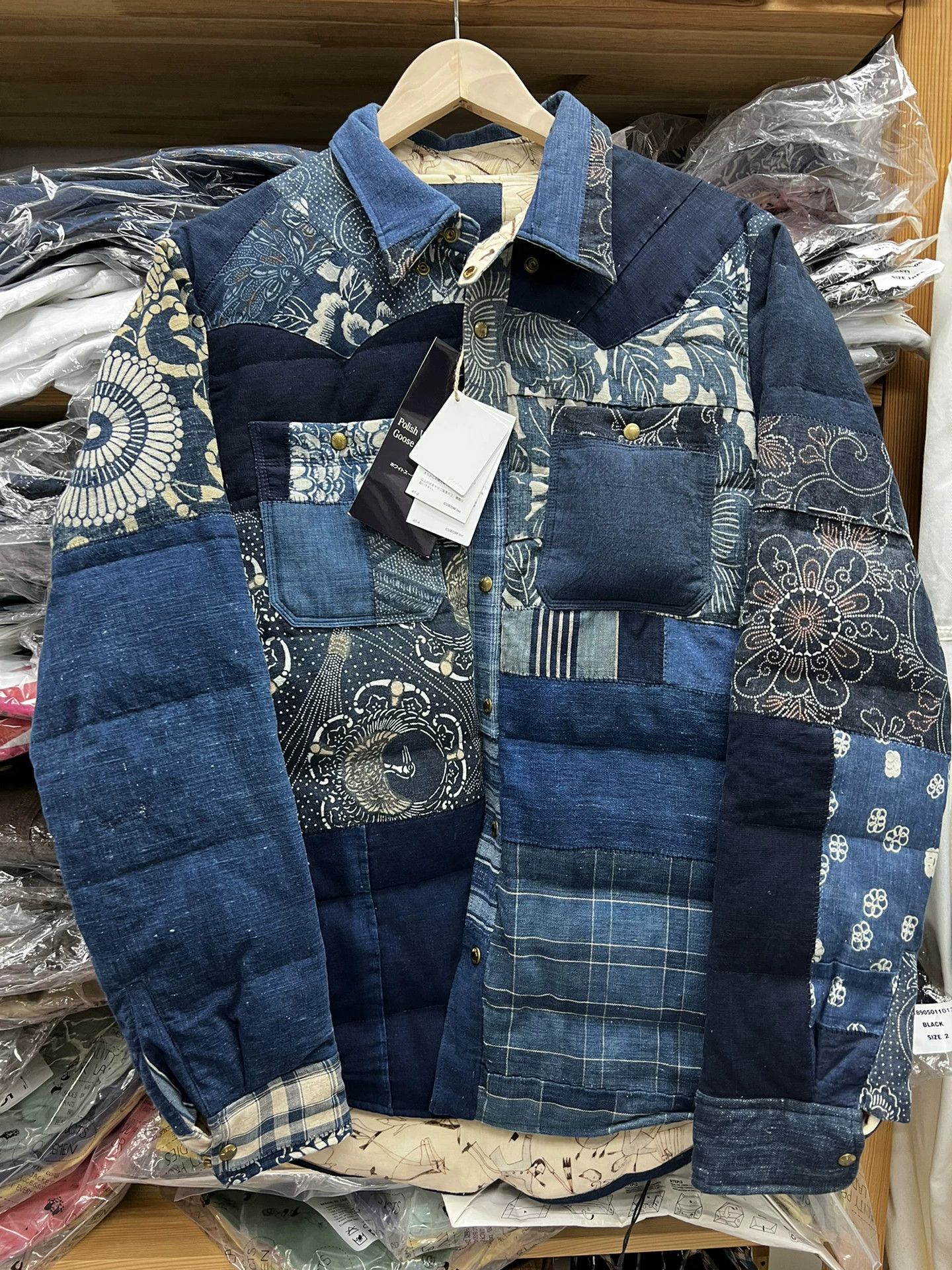 Visvim visvim indigo patterned kerchief down shirt Size US M / EU 48-50 / 2 - 1 Thumbnail