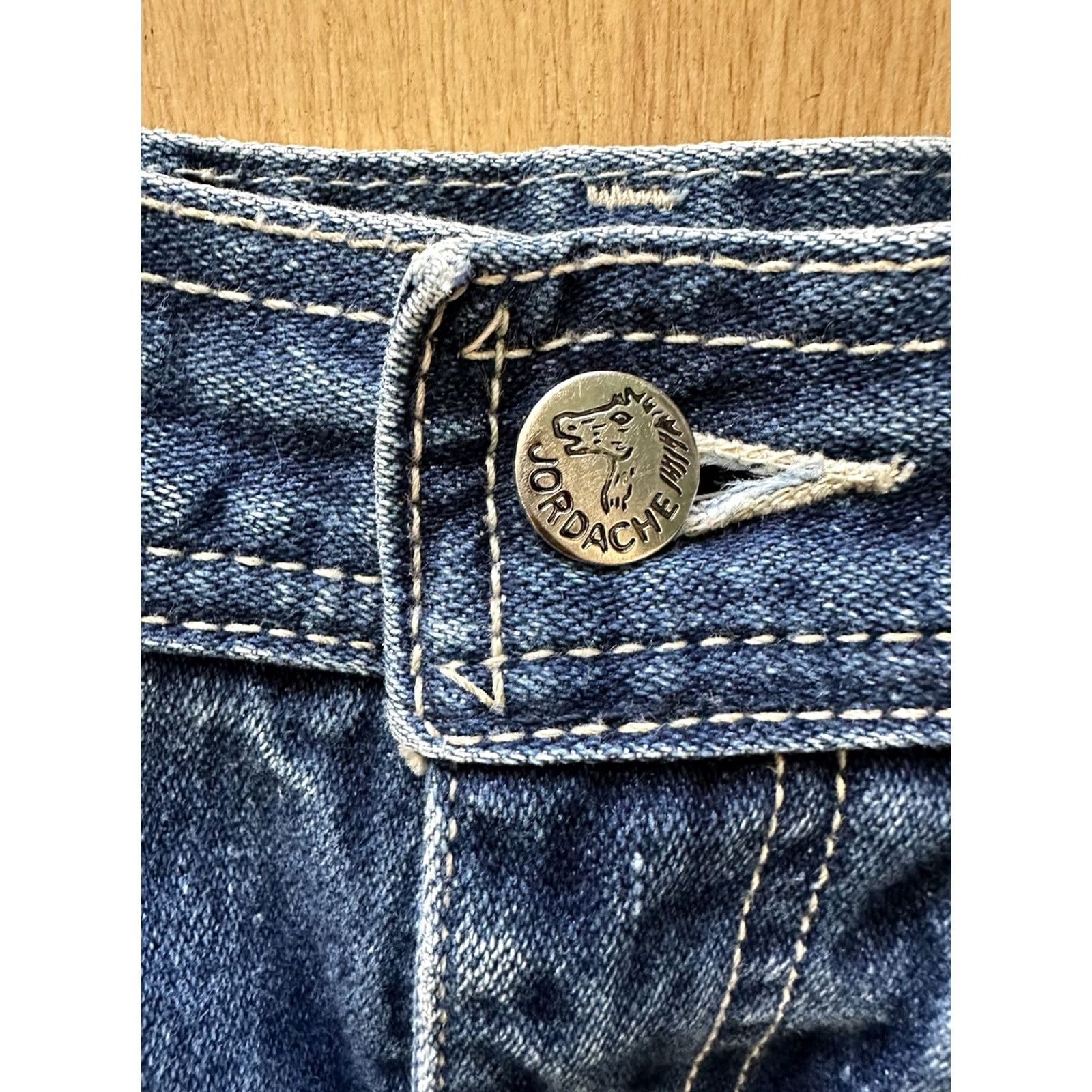 Jordache VINTAGE Jordache Jeans Blue Regular 36 Waist 26.5 Inseam 28.5 Inseam 80s Horse Head Logo Mens Womens Girls Boys Size 25" / US 0 / IT 36 - 4 Thumbnail
