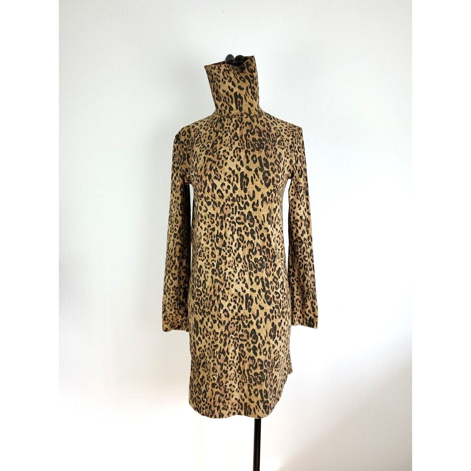 Zara ZARA Sweater Dress Womens Small Animal Print Long Sleeve Size S / US 4 / IT 40 - 6 Thumbnail