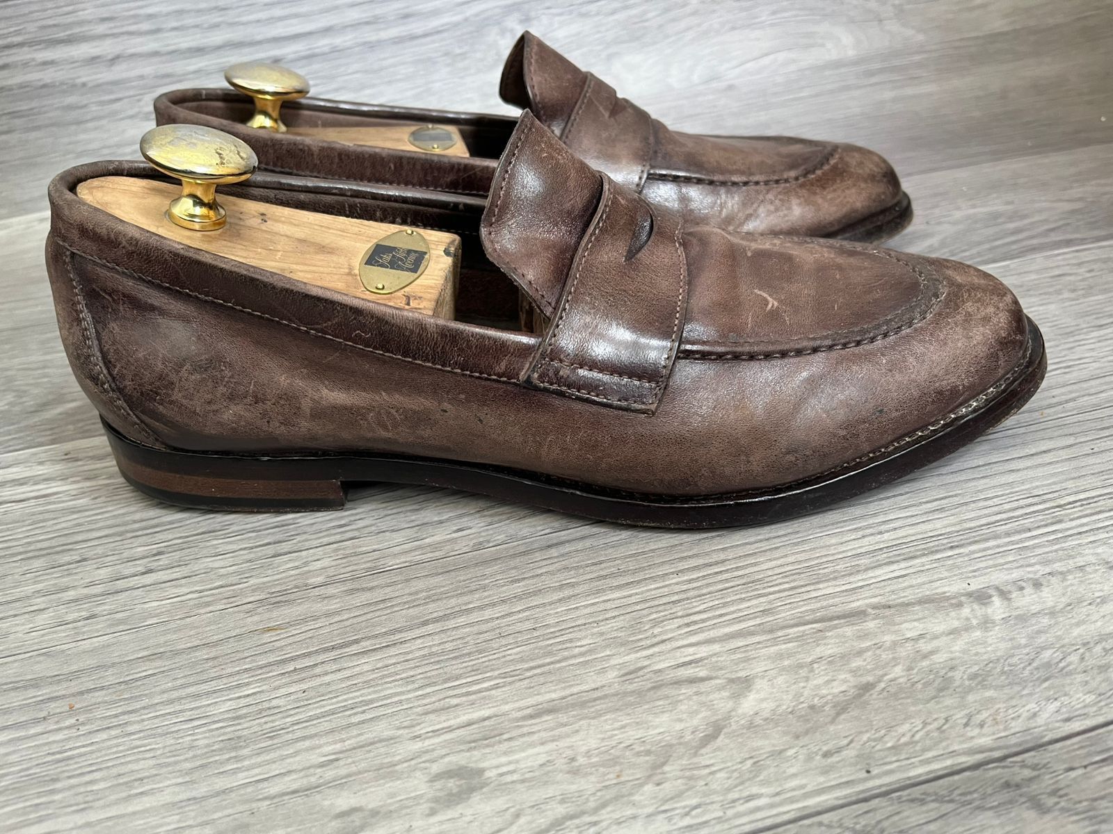 Officine Creative Officine Cerative Hand Crafted Penny Loafers Leather Sz 43 Size US 10 / EU 43 - 6 Thumbnail