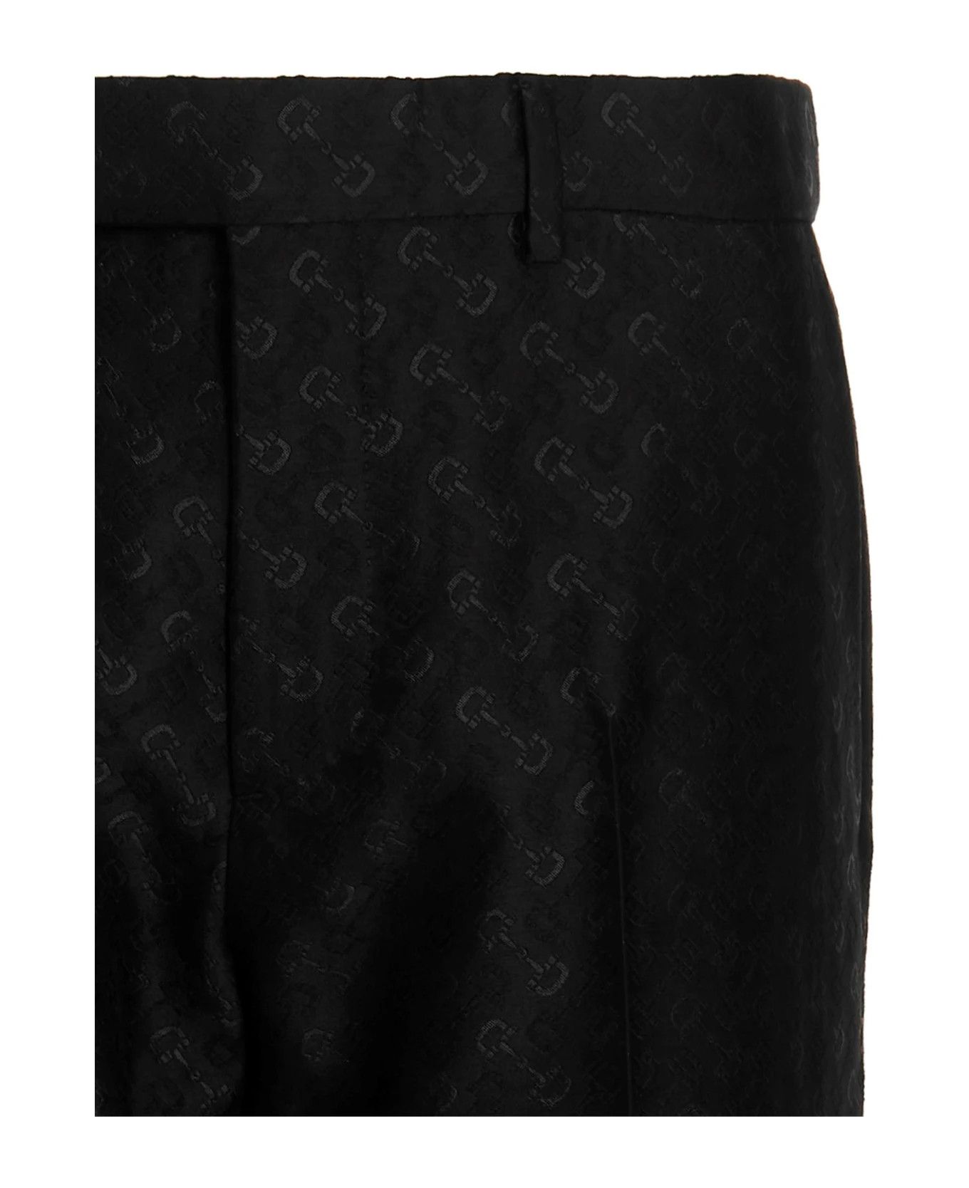 Gucci o1loc1c0226 720965 Wool Silk Horsebit Skinny Pant in Black Size US 30 / EU 46 - 3 Thumbnail