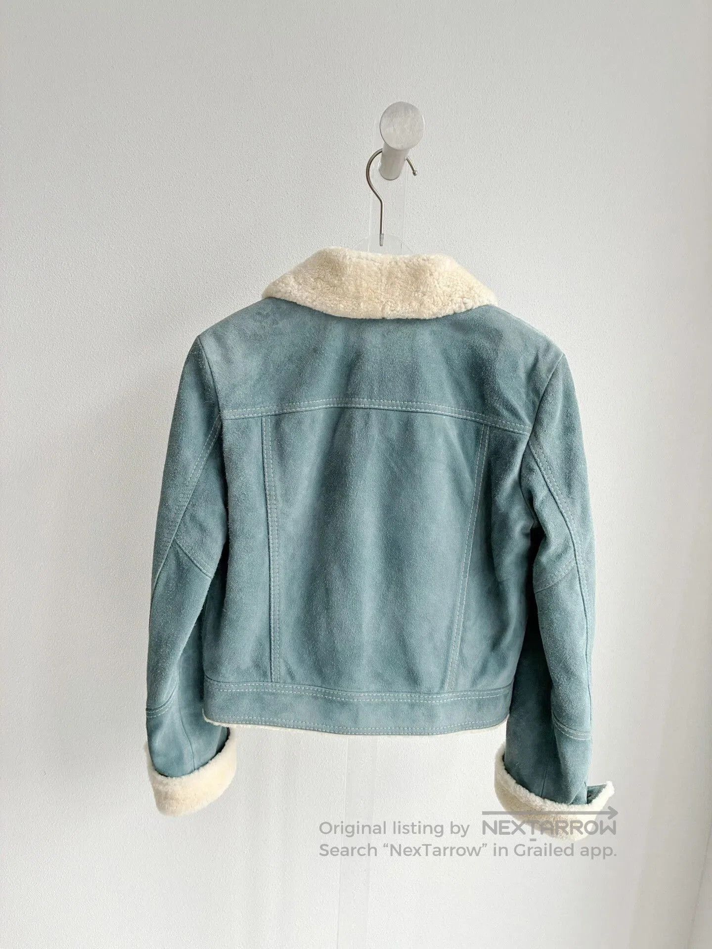Saint Laurent Paris Saint Laurent Blue Fur Leather Jacket. Size XXS / US 00 / IT 34 - 2 Thumbnail