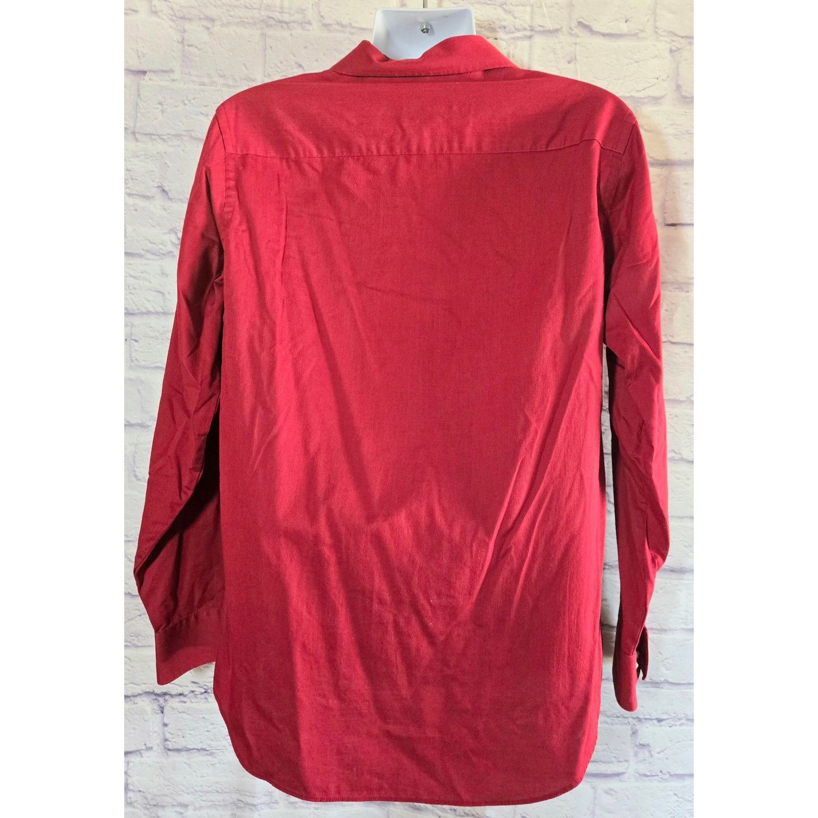 Geoffrey Beene Geoffrey Beene Red Button Up Wrinkle Free Men's Shirt 15.5/M Size US M / EU 48-50 / 2 - 2 Thumbnail
