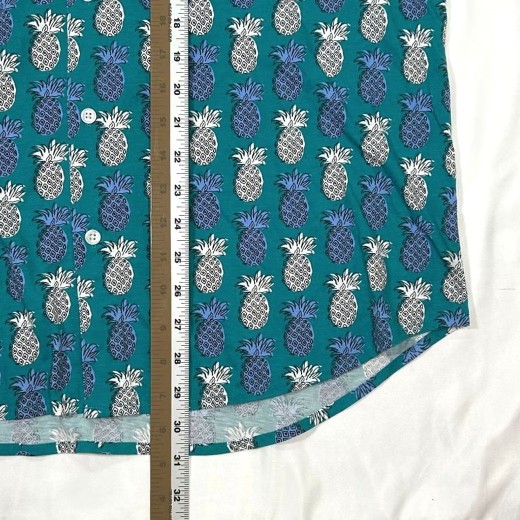 Bonobos EUC Bonobos Pineapple Print Short Sleeve Button-Up Shirt Mens XL Blue Teal Pineapple Print Button-Down Shirt XL Mens Size US XL / EU 56 / 4 - 5 Thumbnail