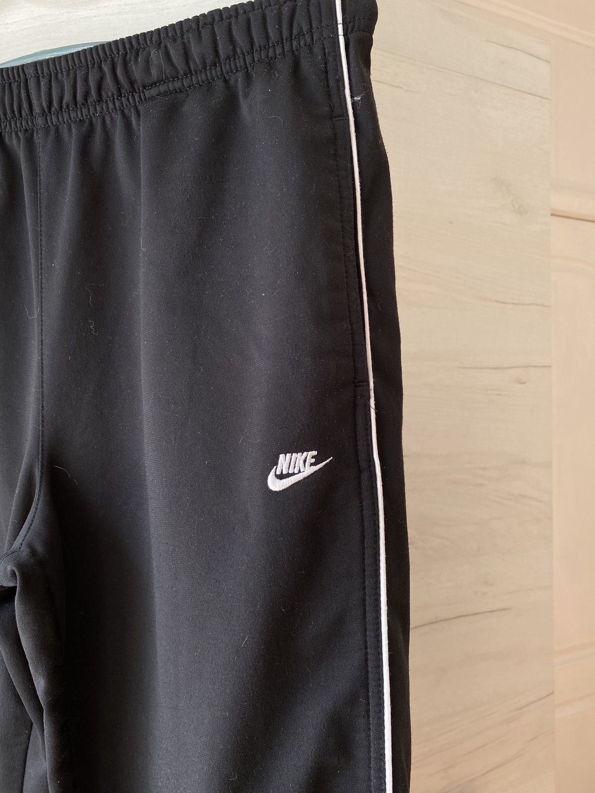 Nike × Vintage Vintage Men's Nike Baggy Pants with Lampasas Black Size M Size US 38 / EU 54 - 2 Thumbnail