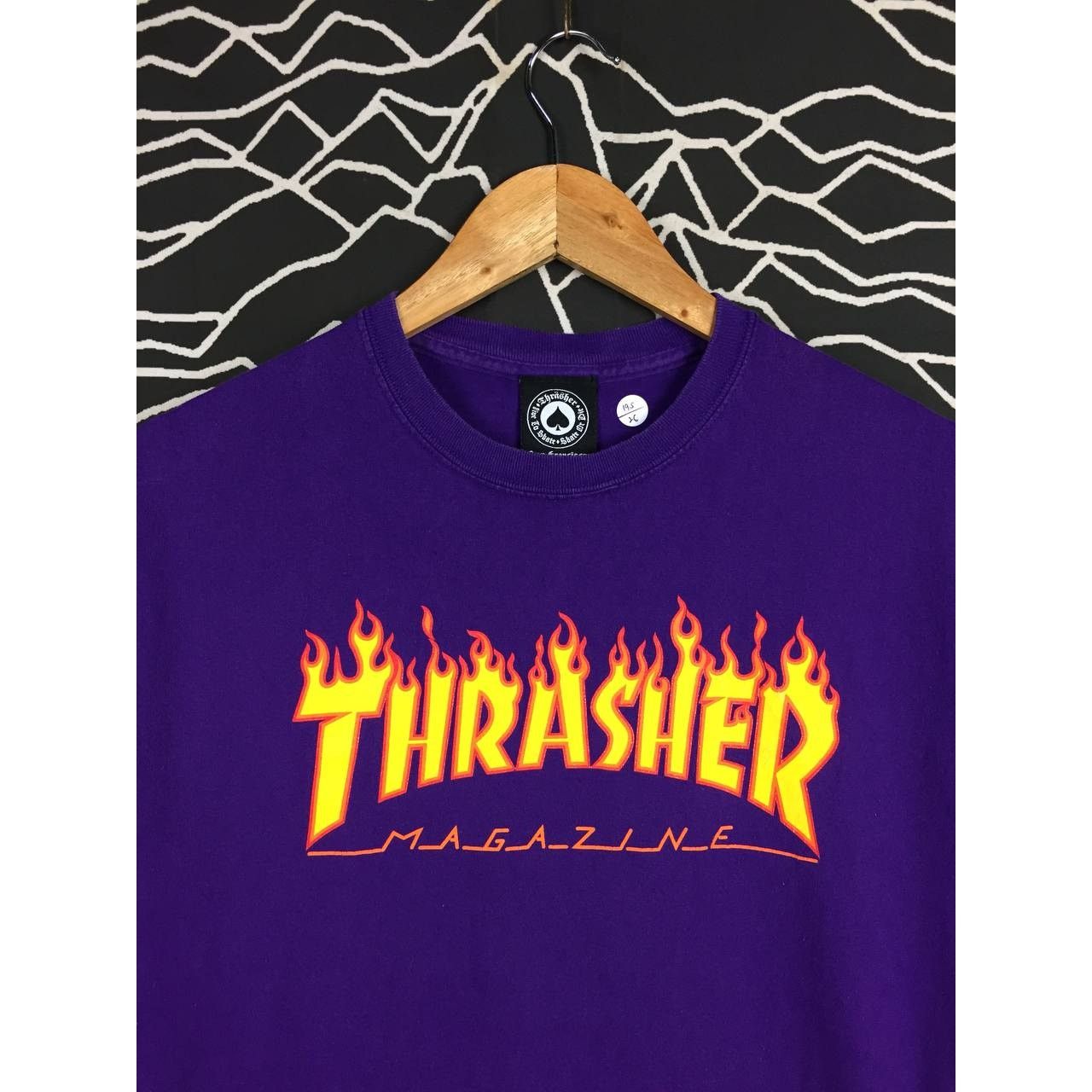 Thrasher × Vintage Vtg Thrasher Skateboard Magazine Fire Flame Skate Tee Size US M / EU 48-50 / 2 - 3 Thumbnail
