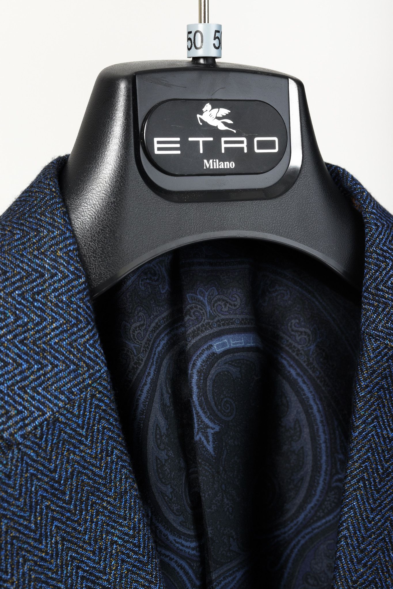 Etro Etro Indigo Herringbone Single-Breasted Blazer Jacket Size 40R - 4 Thumbnail