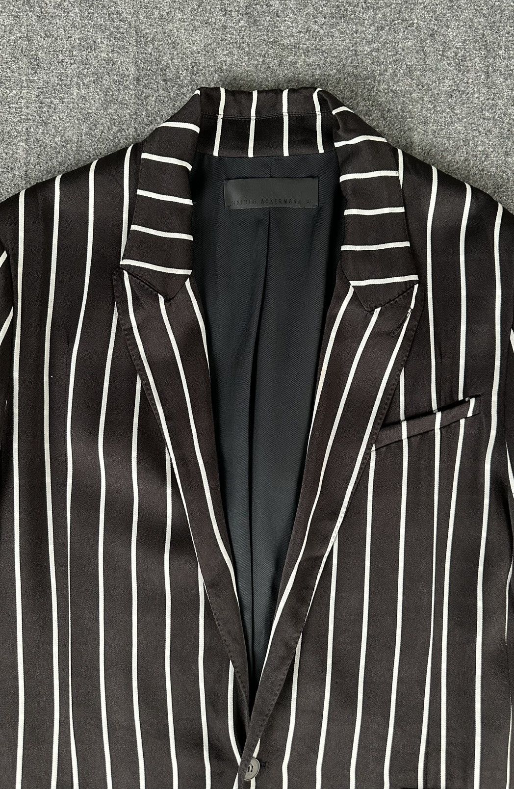 Haider Ackermann Haider Ackermann - SS18 Striped Hand Stitch Blazer Oversized Size XS / US 0-2 / IT 36-38 - 4 Thumbnail
