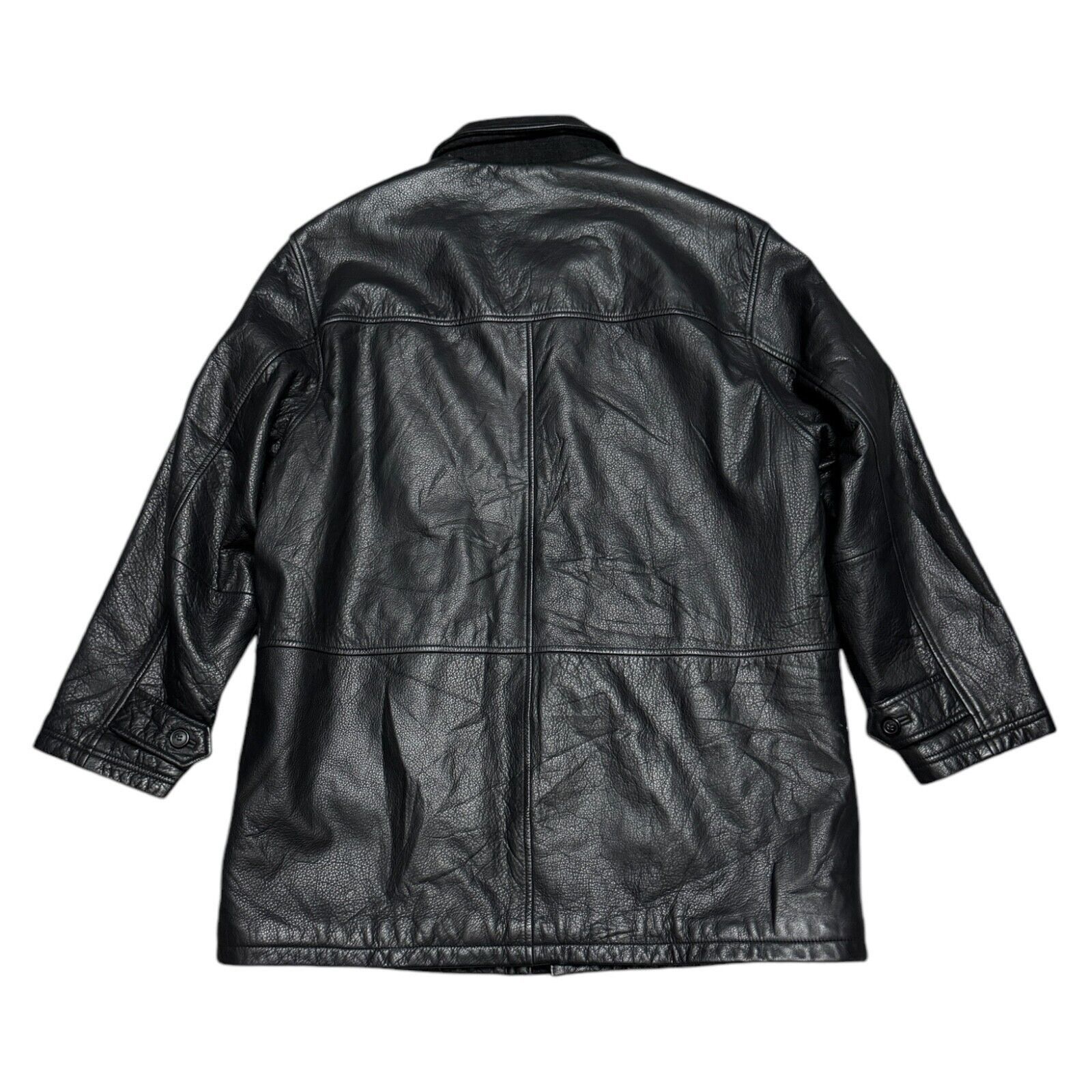 Perry Ellis PERRY ELLIS Portfolio GENUINE LEATHER Designer Winter Coat Size US L / EU 52-54 / 3 - 4 Thumbnail