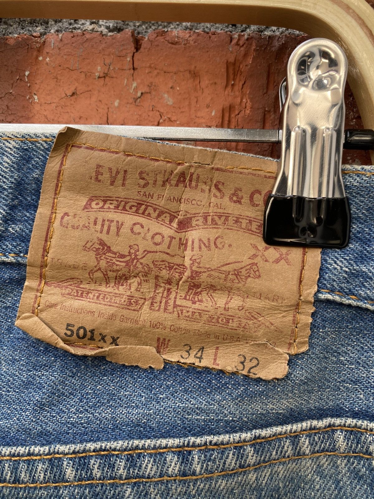 Levi's × Levi's Vintage Clothing × Vintage W34x29.5 Vintage lev's 501XX made in USA Size US 34 / EU 50 - 4 Thumbnail