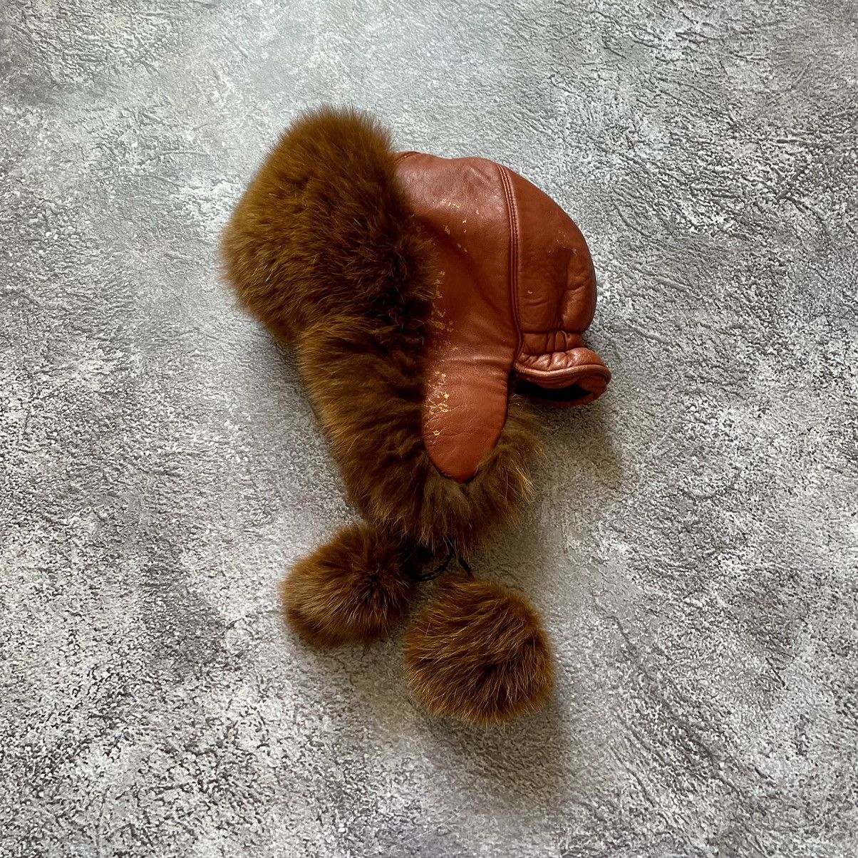 Vintage Vintage 90s Mohair Ushanka Beanie Faux Fur Brown Slim OS Size ONE SIZE - 1 Thumbnail