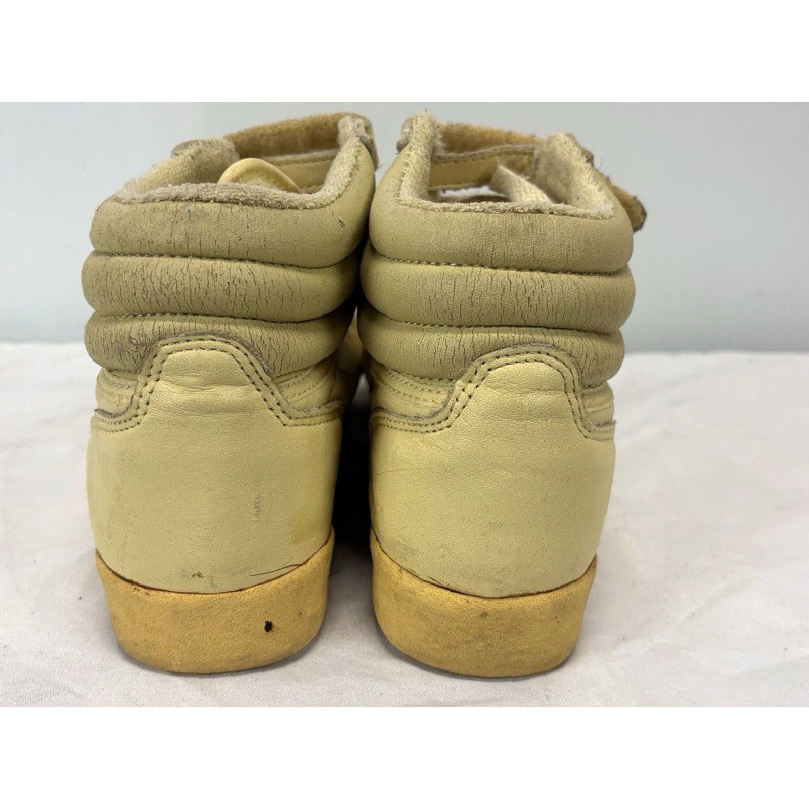 La Gear VINTAGE LA Gear Hi Top Sneakers Shoes Women’s Size 7 Yellow 80s Athletic Leather Lace Up Size M / US 6-8 / IT 42-44 - 4 Thumbnail