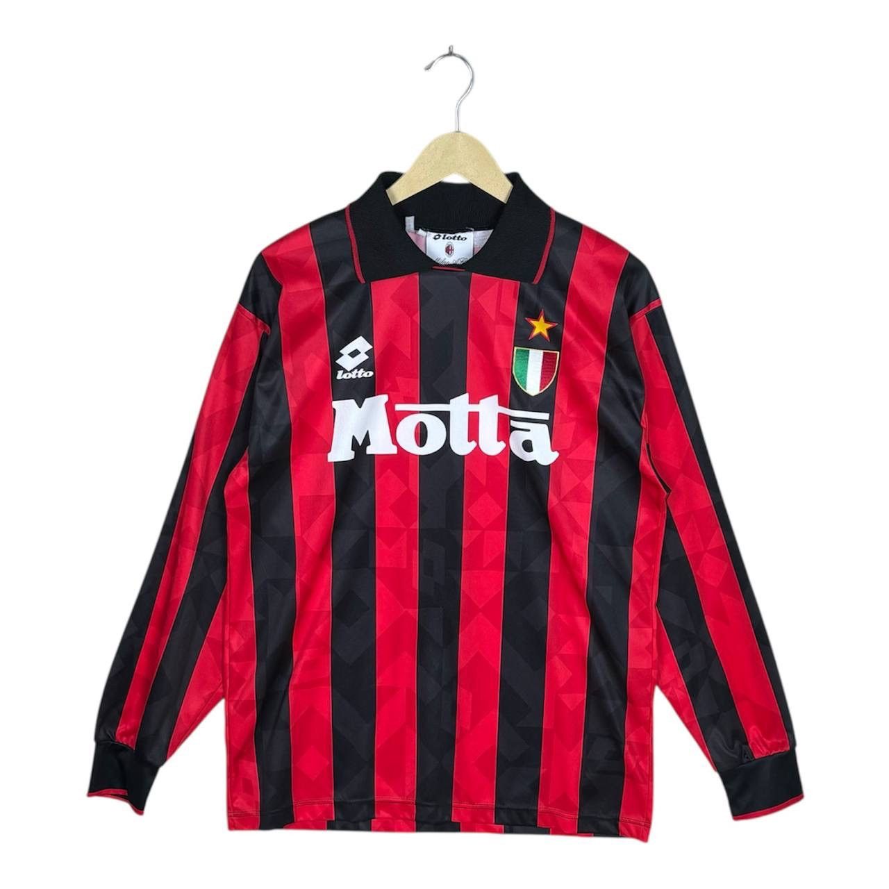 Lotto Sport Vintage AC Milan 1993 1994 Lotto Motta Long Sleeve Jersey L Size US L / EU 52-54 / 3 - 1 Thumbnail