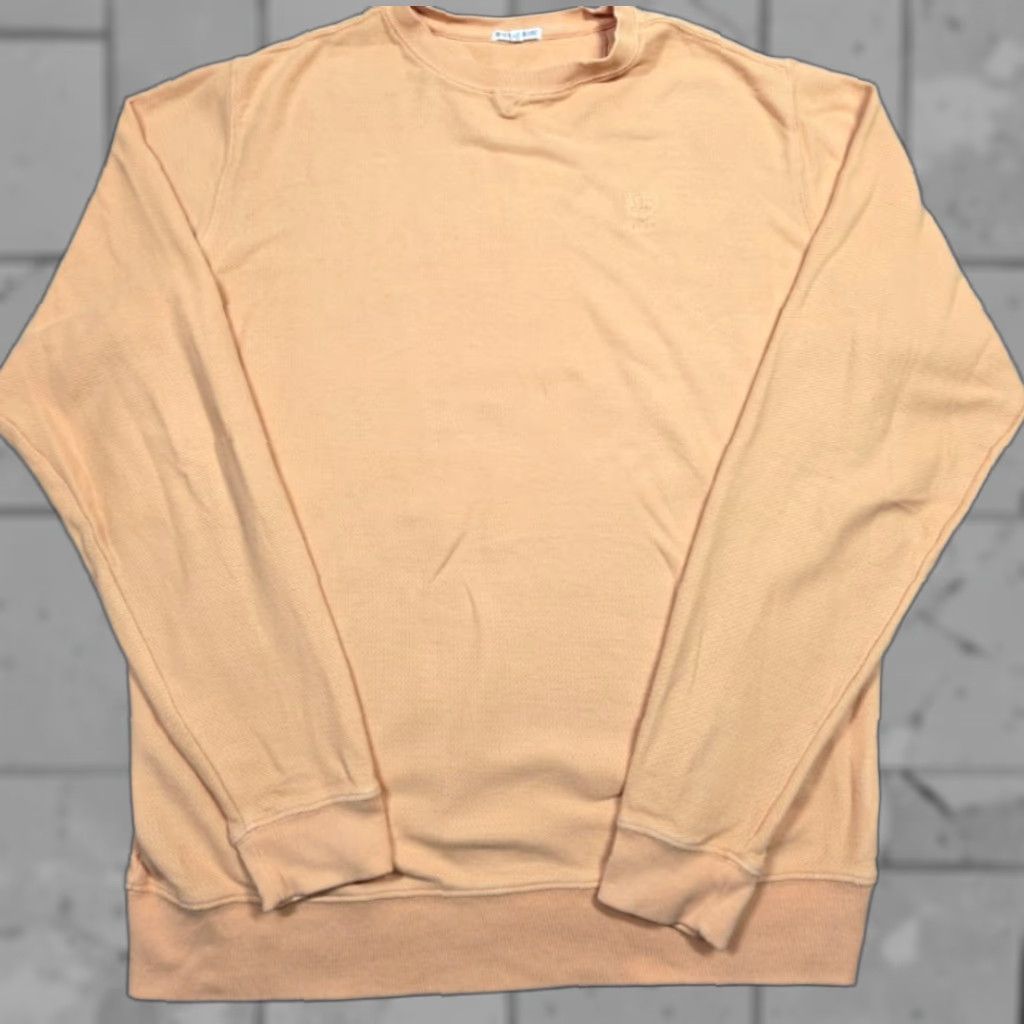 Peter Millar VINTAGE Peter Millar Pima Cotton Sweater Waffle-Knit Crew Neck Mens Orange L Lightweight (K) Size US L / EU 52-54 / 3 - 1 Thumbnail
