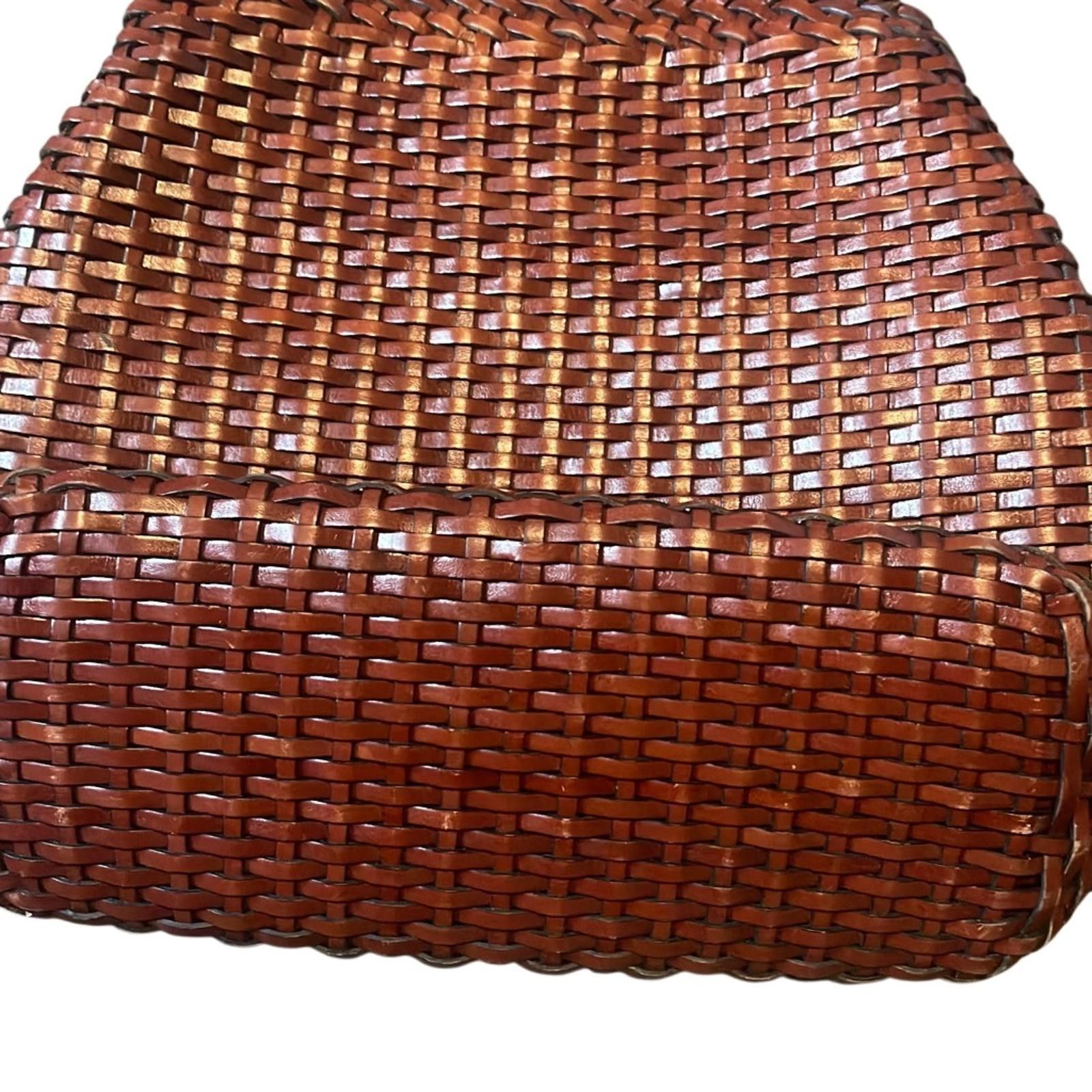 Designer Vintage Talbots basket weave leather bag Size ONE SIZE - 1 Thumbnail