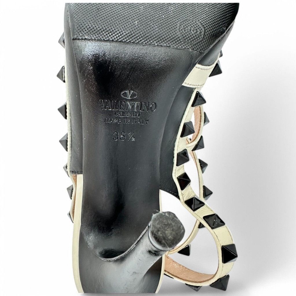Valentino Valentino Rockstud Ankle Strap 100mm Pumps 36.5 Leather Size US 6.5 / IT 36.5 - 12 Thumbnail