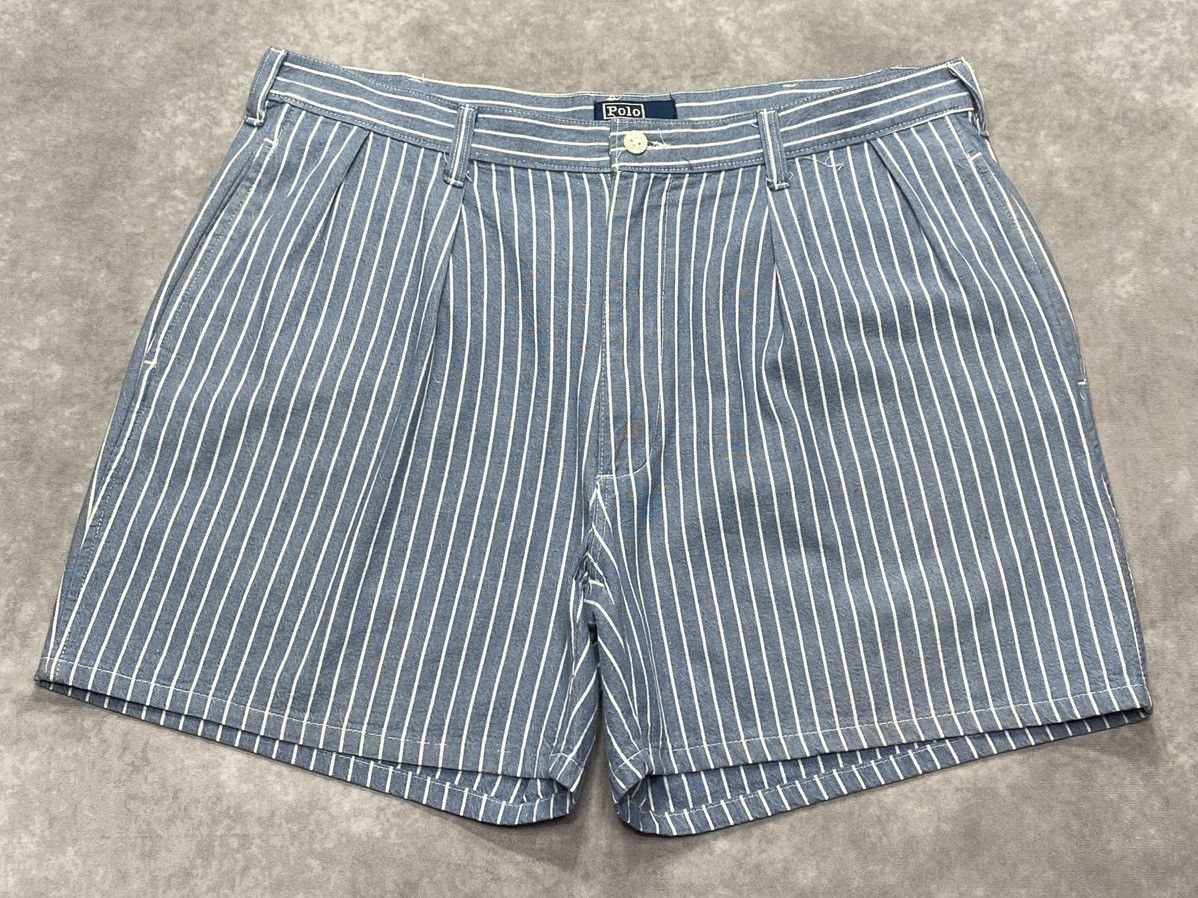 Polo Ralph Lauren 90’s Vintage Polo Ralph Lauren Striped Shorts Size US 36 / EU 52 - 1 Thumbnail