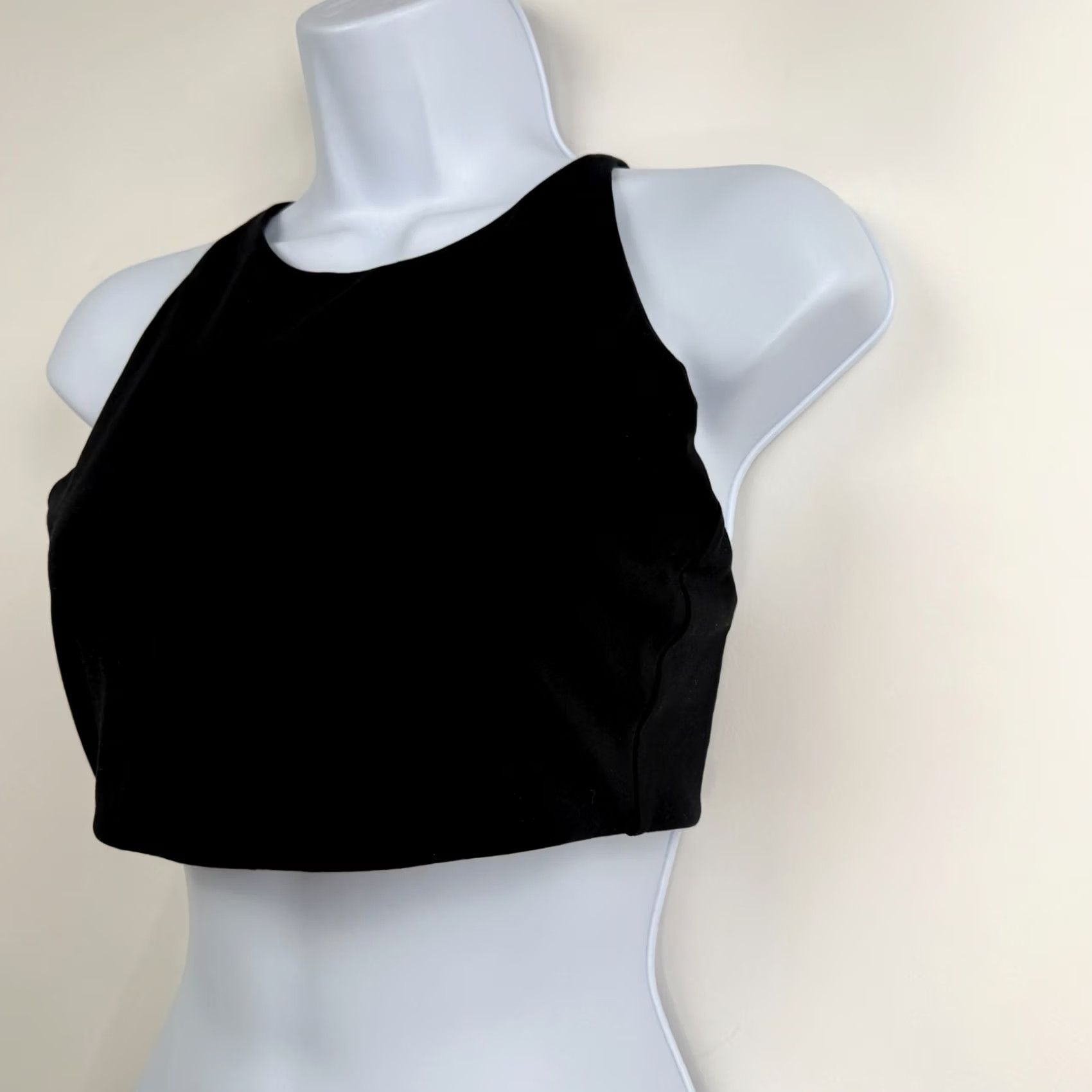 Girlfriend Collective Girlfriend Collective Sports Bra Halter Topanga Black M Size Medium Womens Activewear Pullover Wireless Stretch Size ONE SIZE - 3 Thumbnail