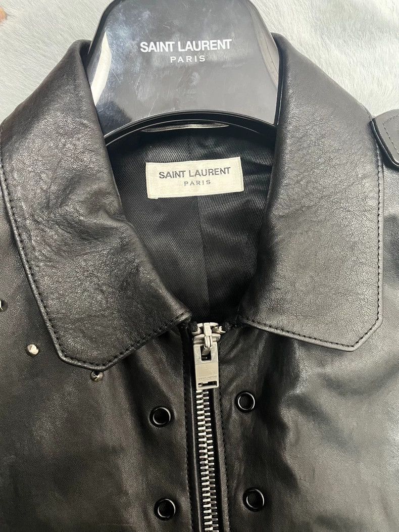 Saint Laurent Paris Saint Laurent Paris Sheepskin rivet leather jacket-2506 Size US M / EU 48-50 / 2 - 4 Thumbnail