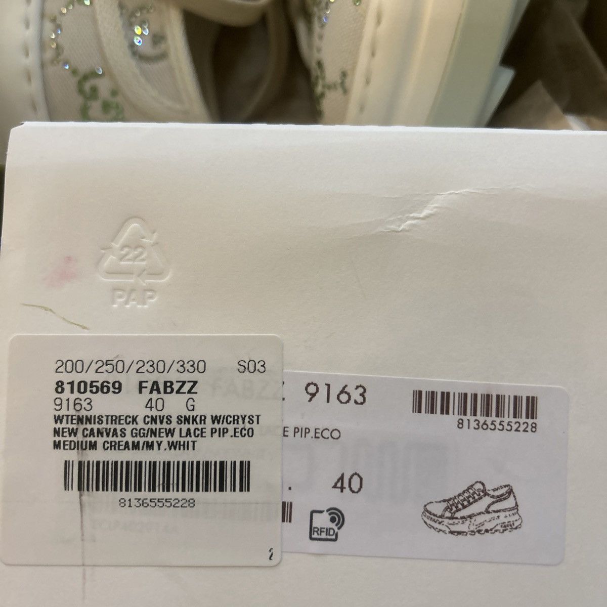 Gucci Gucci Canvas Lame Crystal GG Monogram Womens 1977 Sneakers Size US 10 / IT 40 - 8 Thumbnail
