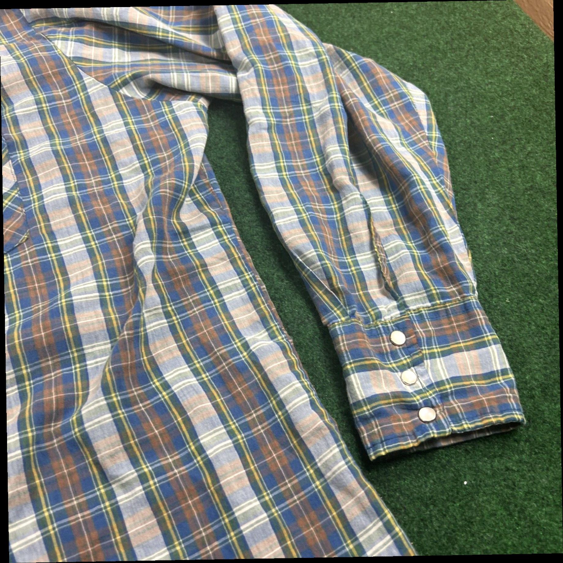Wrangler Vintage Wrangler Mens Size XXL LongSleeve Pearl Snap Plaid Western Shirt Size US XXL / EU 58 / 5 - 4 Thumbnail