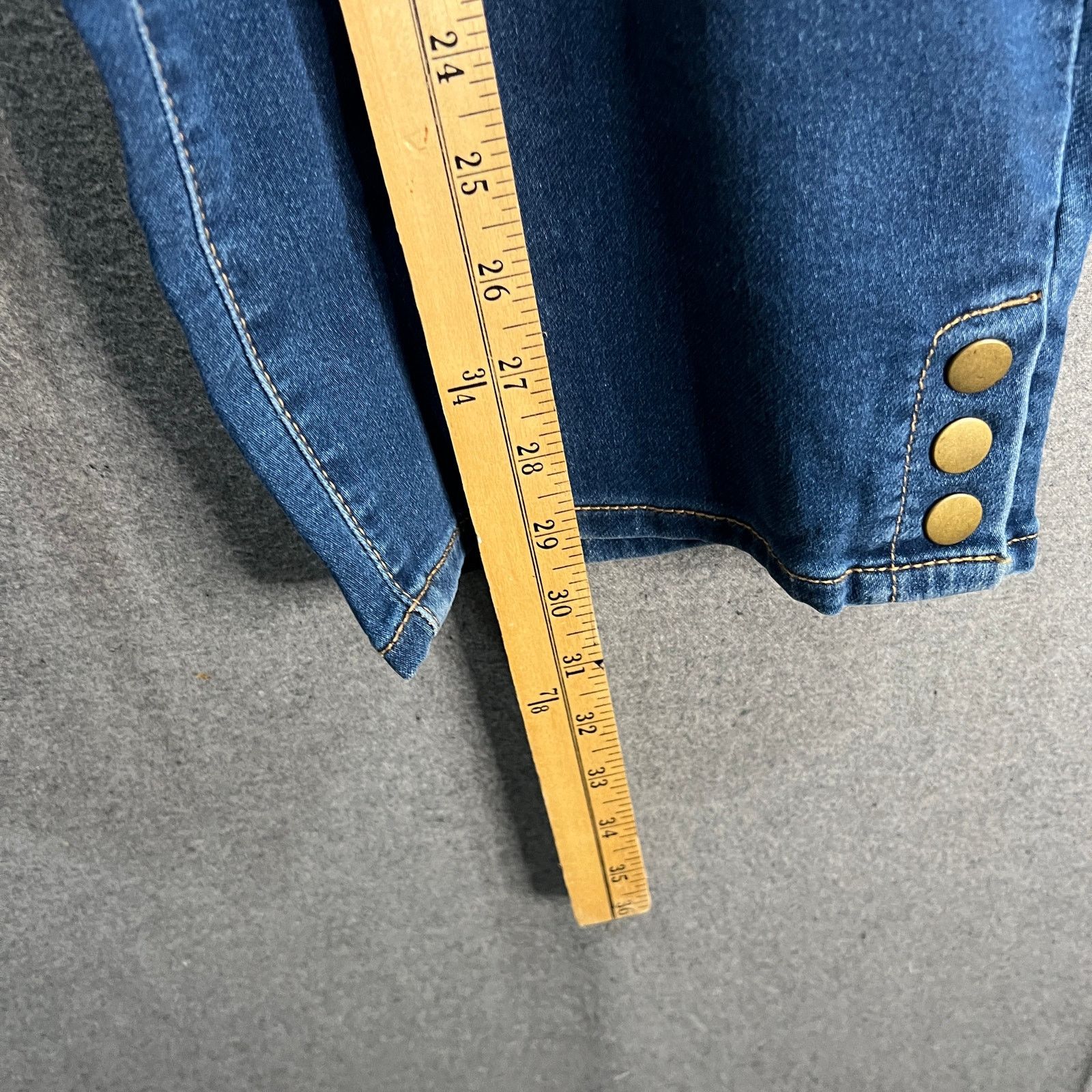 Other Joan Rivers Cotton Blend Stretch Denim Capri Pant w/ Snap Size 36" / US 14 / IT 50 - 6 Thumbnail