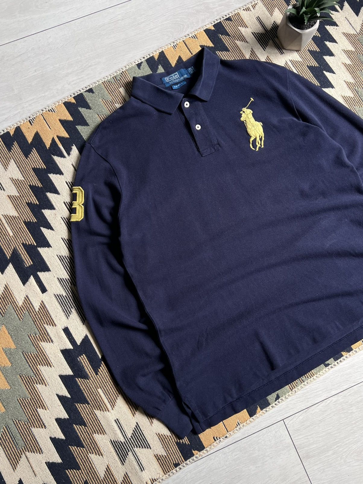 Polo Ralph Lauren × Vintage Vintage 90’s Polo Ralph Lauren Rugby Shirt Long sleeve Size US L / EU 52-54 / 3 - 2 Thumbnail