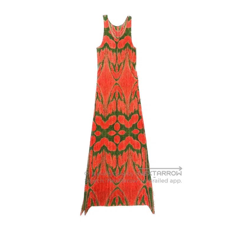 Issey Miyake Butterfly Goldfish Tamamushi Pleated Dress