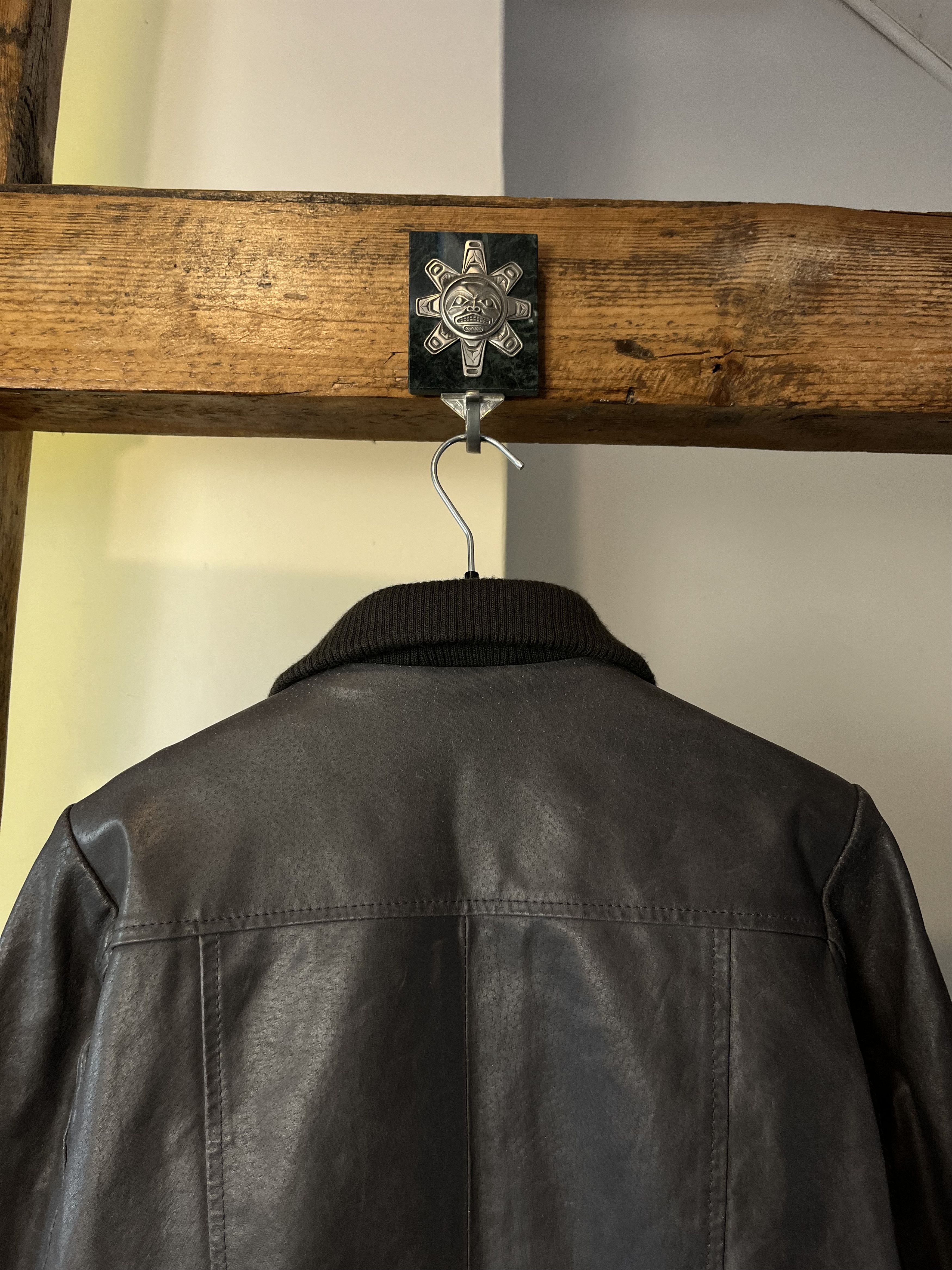 Japanese Brand × Vintage 90s Real Leather Gray Biker Jacket Maison Margiela Style Size S / US 4 / IT 40 - 7 Thumbnail