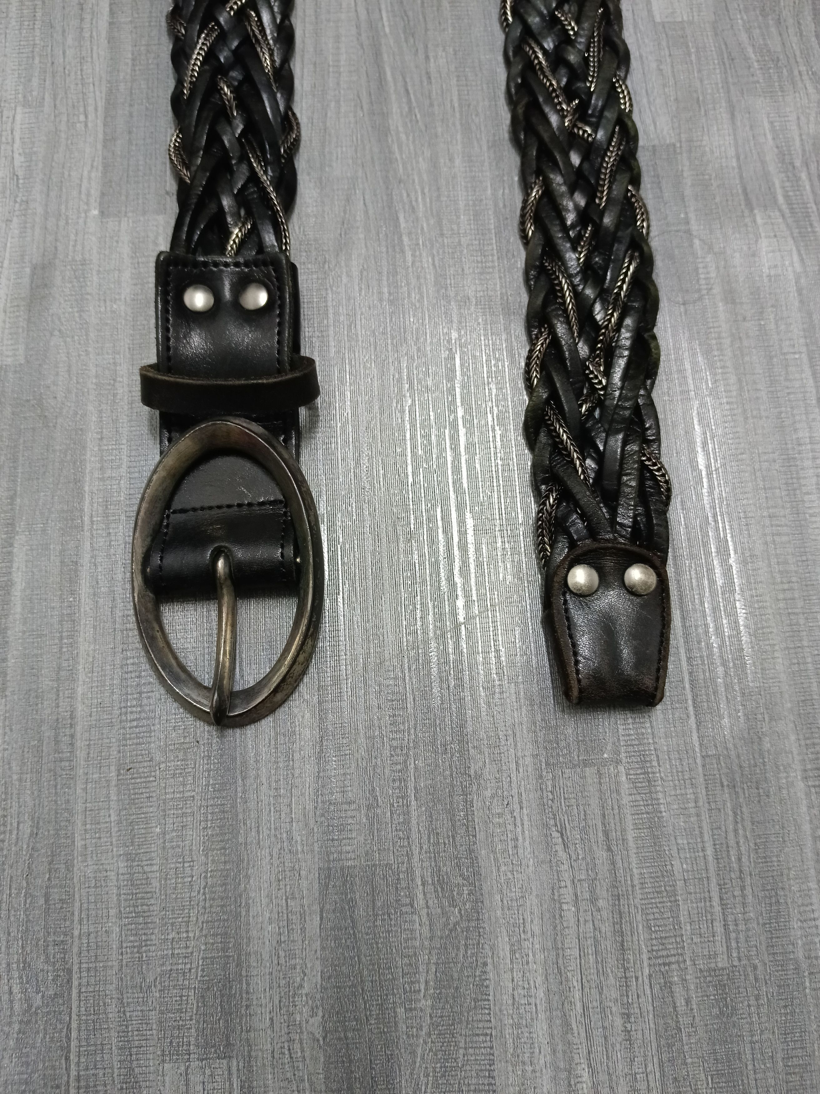 GOSTAR DE FUGA "FUGA Japan Wide Braided Leather Belt" Size ONE SIZE - 6 Thumbnail