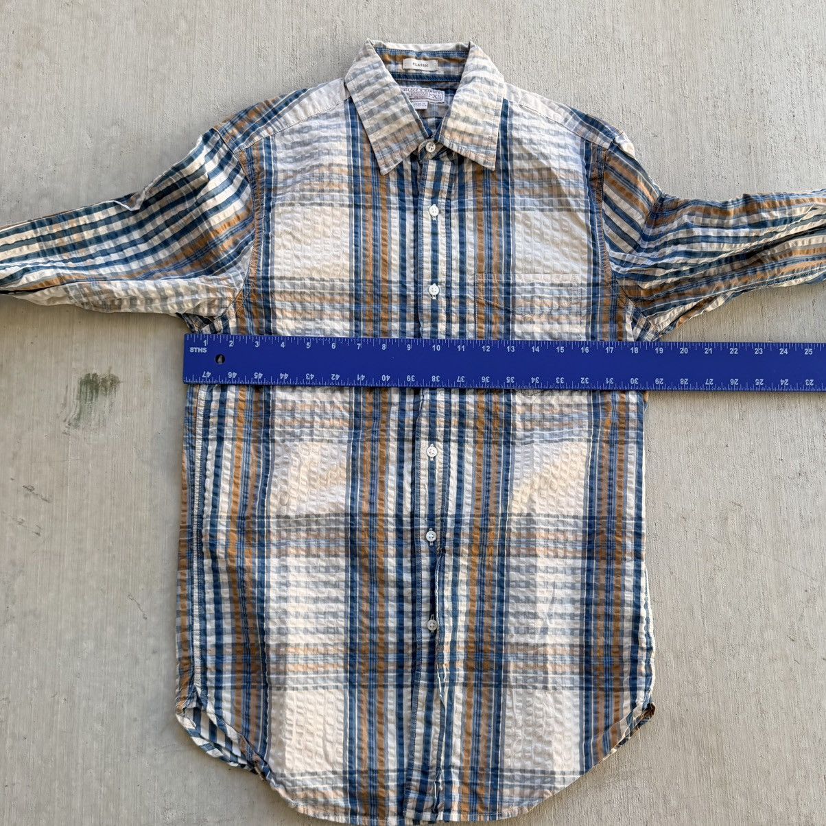 Wallace & Barnes Wallace & Barnes Button Shirt Seersucker Size XS Classic Size US XS / EU 42 / 0 - 4 Thumbnail