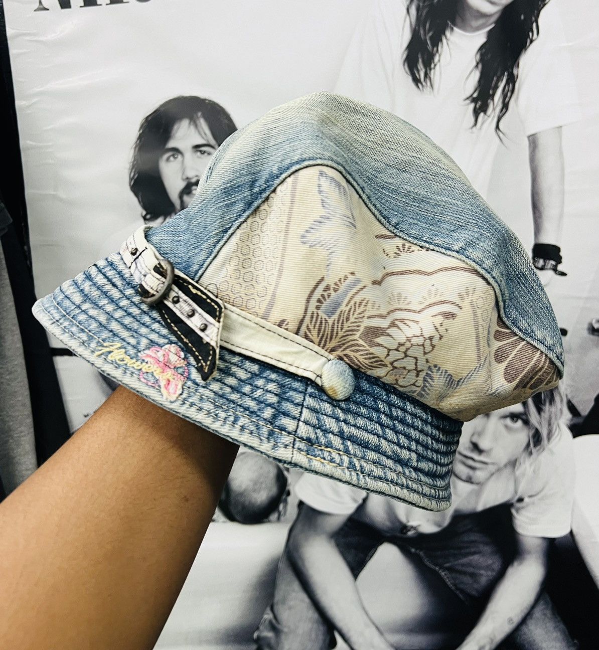 Vintage Japanese Brand Bucket Hat Blue like Kapital