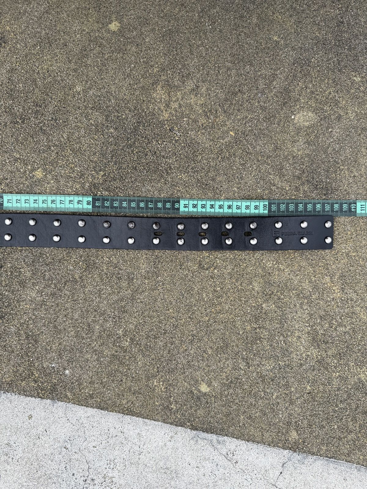 Vintage Studed Laether Belt Feera Giazzi With One Prong Size ONE SIZE - 5 Thumbnail