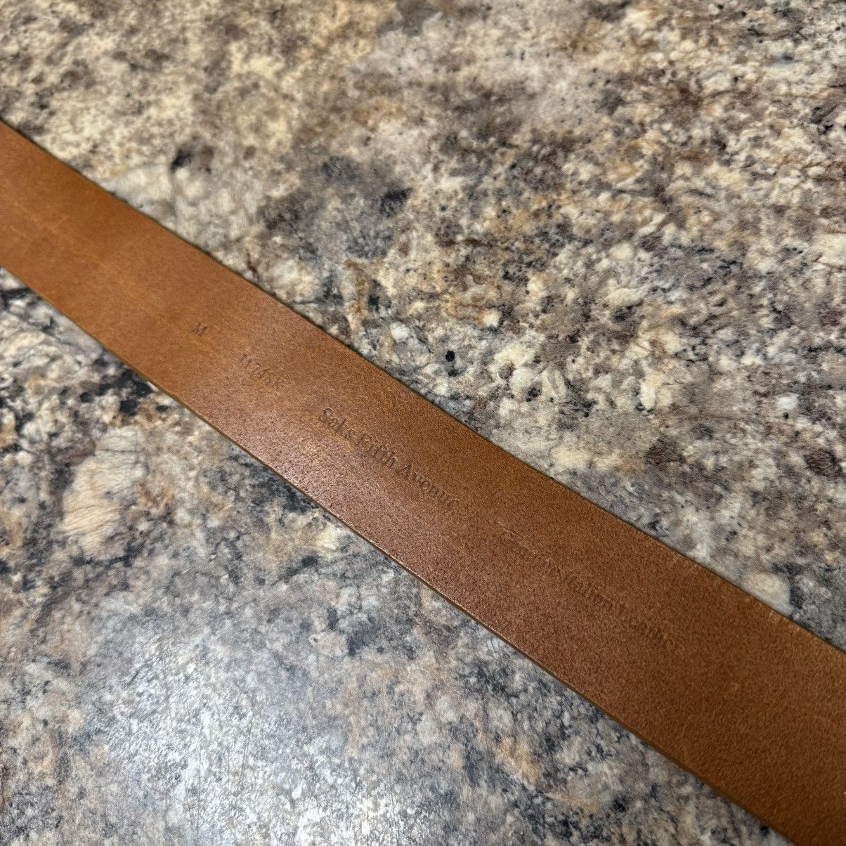 Saks Fifth Avenue Saks Fifth Avenue Stud Rhinestone Tan Italian Leather Belt M Size 32 - 6 Thumbnail