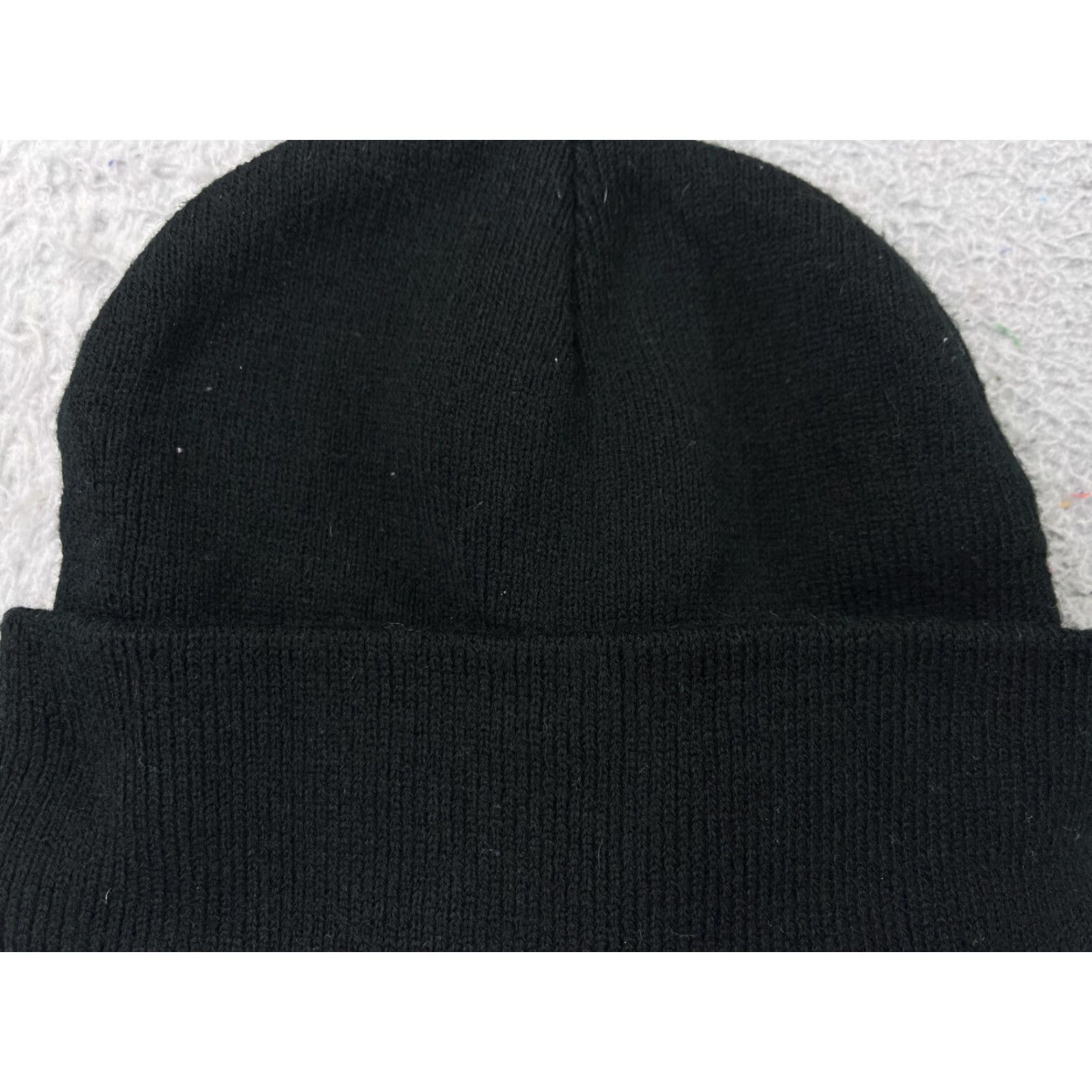 Vintage Beanie Toque Adult One Size Black Knit 100% Acrylic Winter Snow Ski Outdoors Size ONE SIZE - 2 Thumbnail