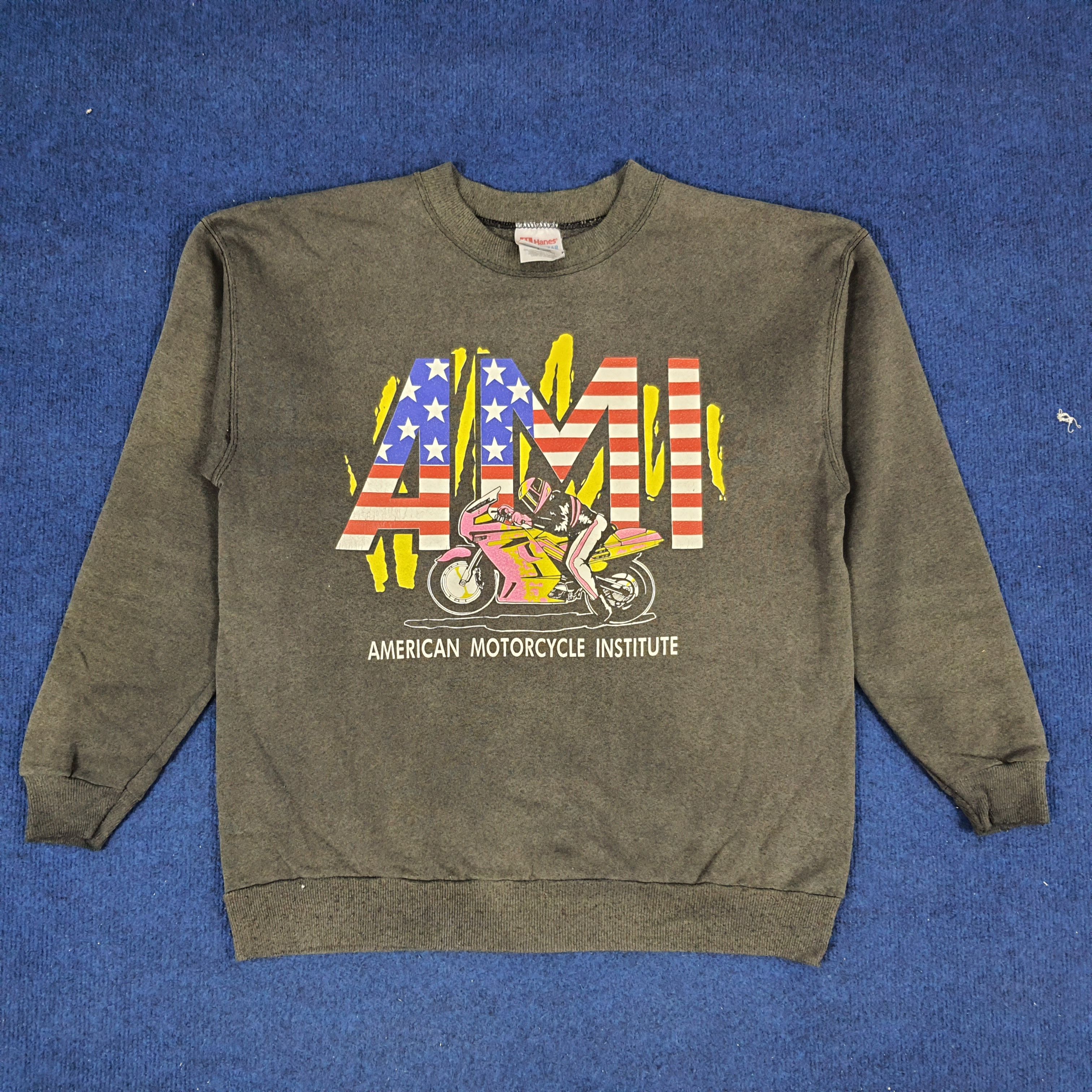 Vintage Vintage AMI American Motorcycle Institute Sweatshirts Size US S / EU 44-46 / 1 - 1 Thumbnail