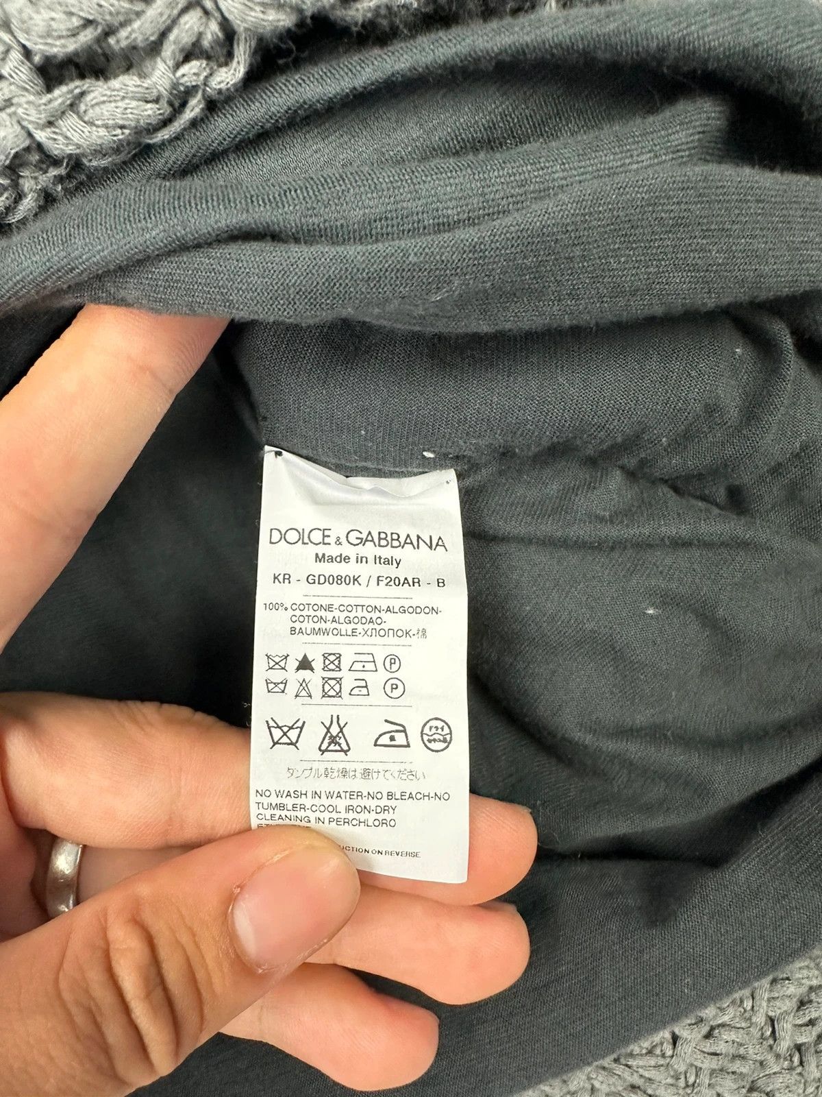 Dolce & Gabbana Dolce & Gabbana 00’s Net Double Layer Knit Grey Sweater Size US L / EU 52-54 / 3 - 9 Thumbnail