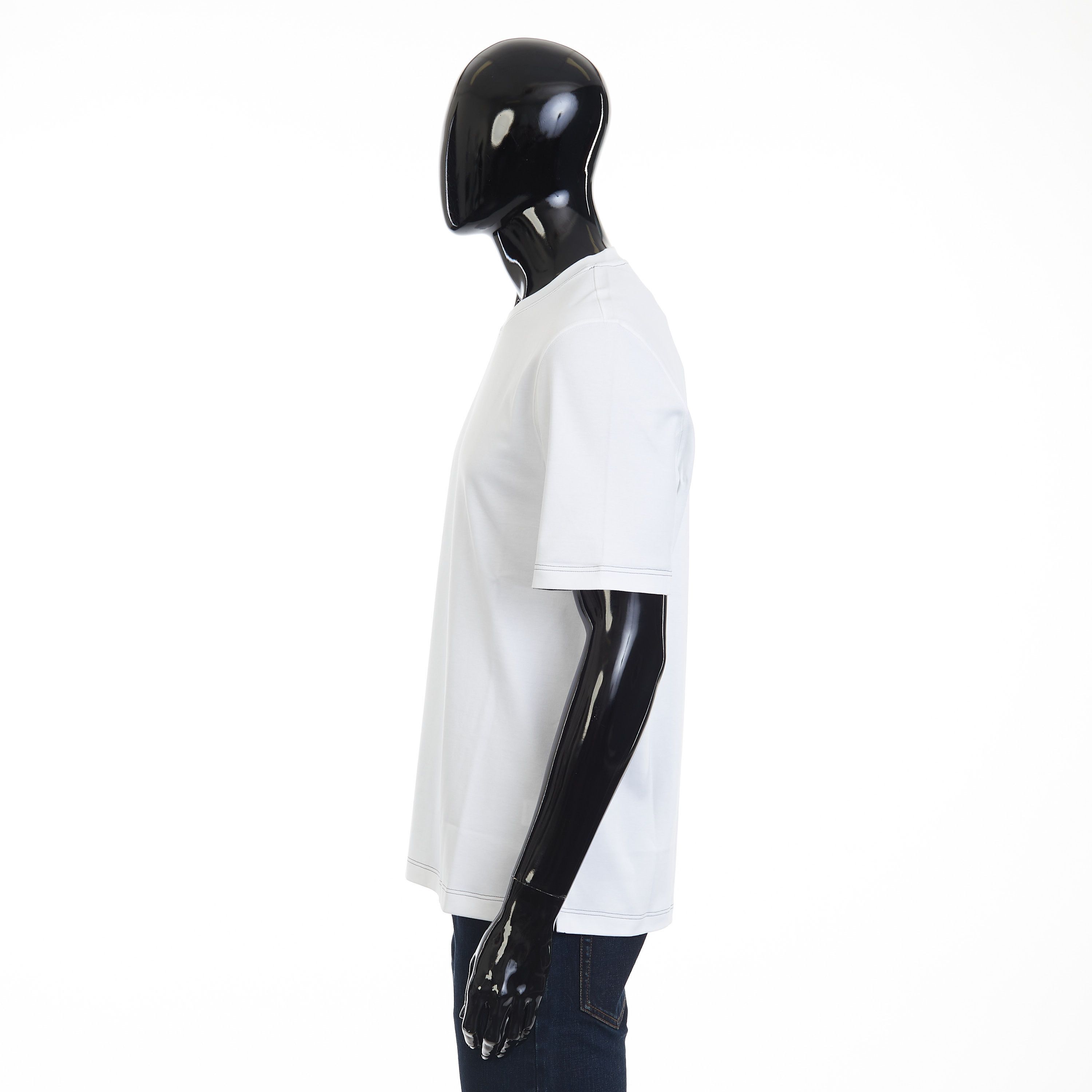Brunello Cucinelli White Crew Neck T-shirt - Short-sleeve, Cotton Interlock Size US XL / EU 56 / 4 - 4 Thumbnail