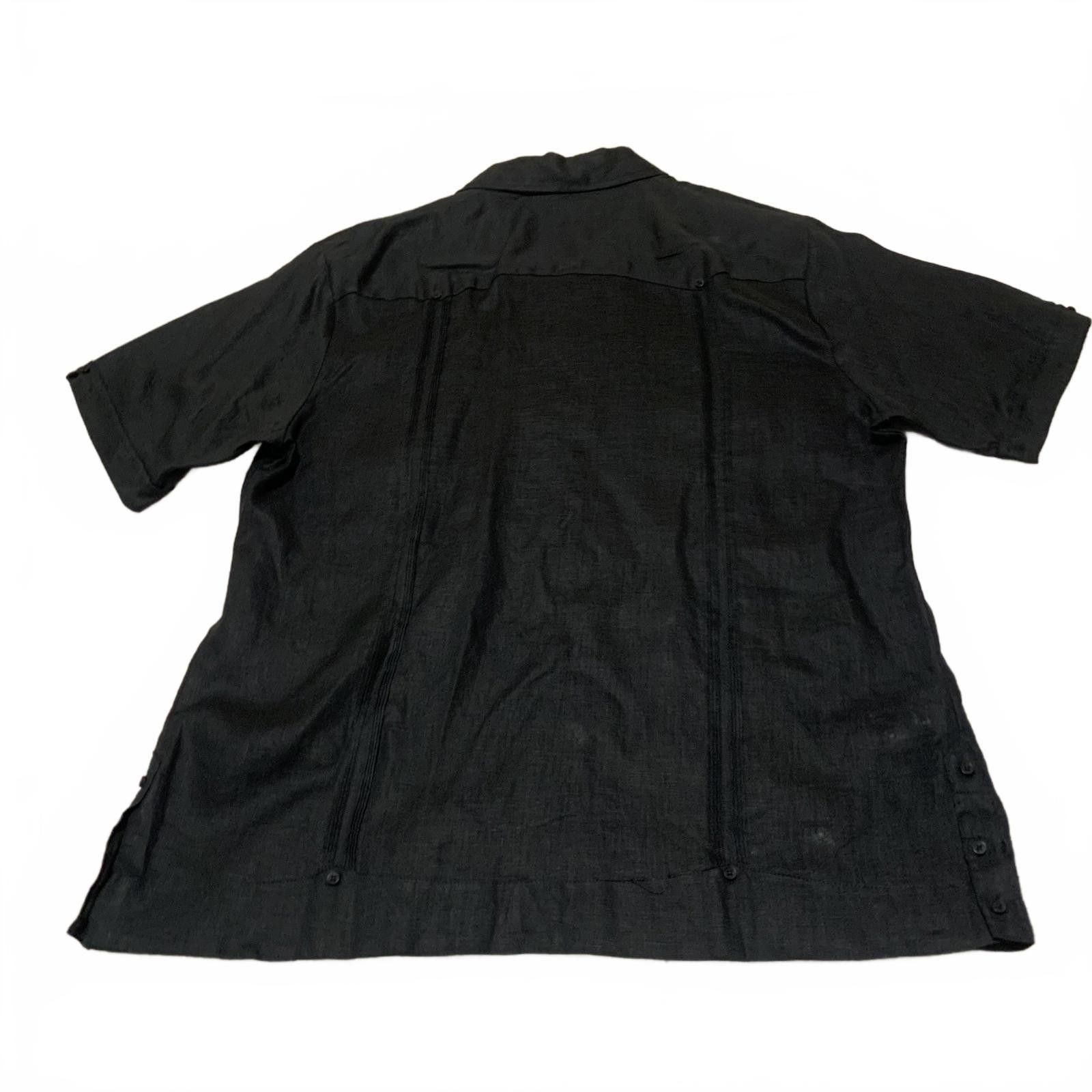 Cubavera Cubavera Men's Black Linen Shirt L Short Sleeve Multi-Pocket Size US L / EU 52-54 / 3 - 2 Thumbnail