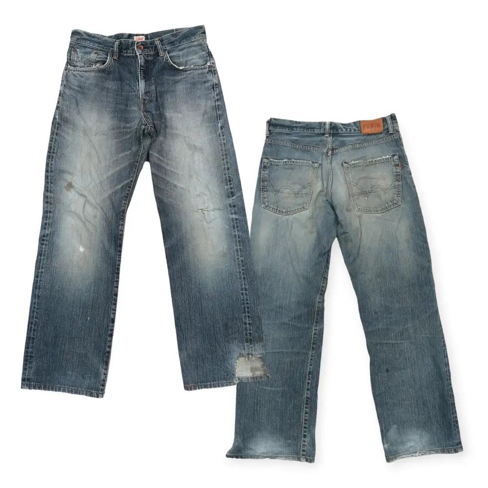 Edwin Vintage Edwin 505z Selvedge Distressed Jeans Size US 32 / EU 48 - 1 Thumbnail