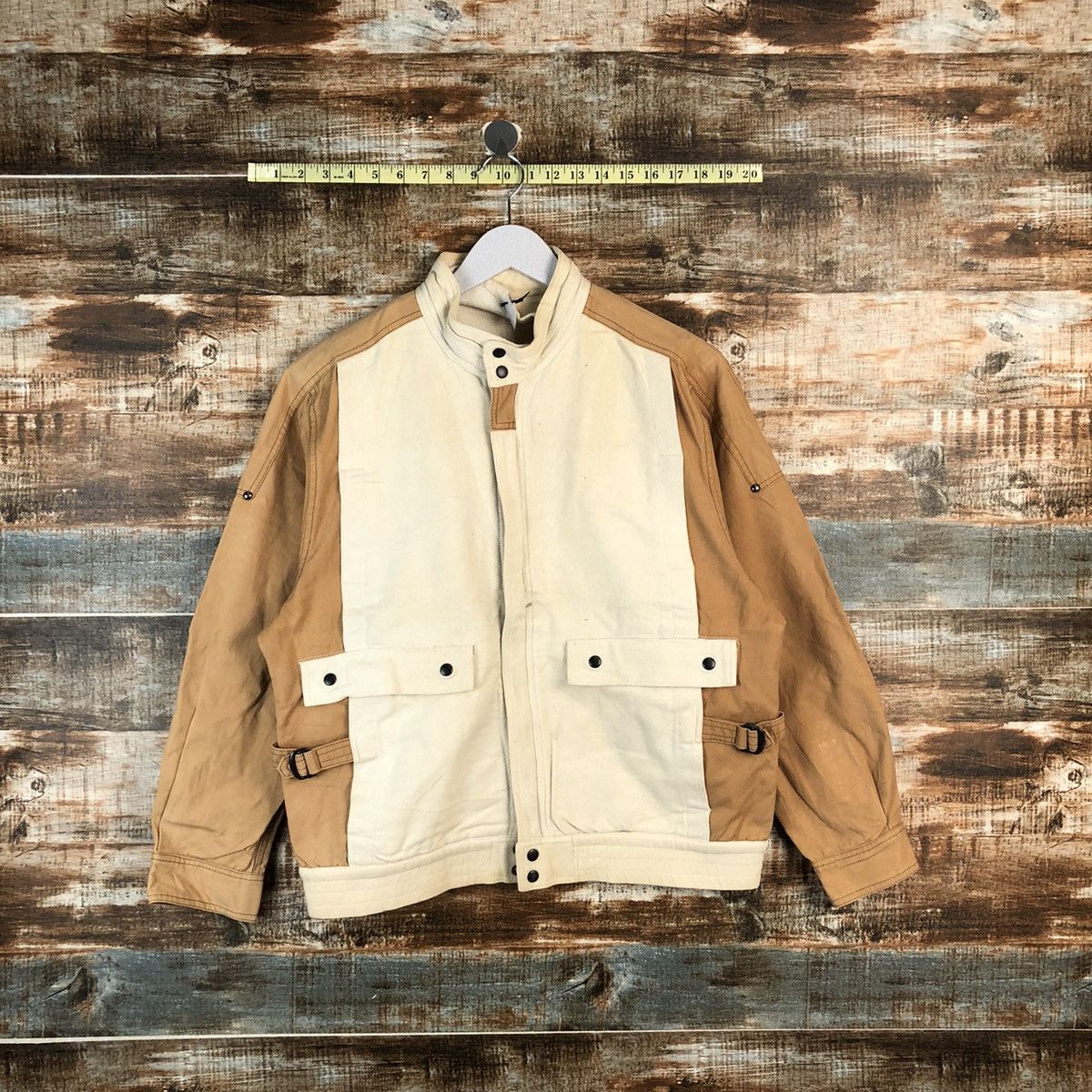 DC DC Brown vintage Bombers Jacket #A2200 Size US M / EU 48-50 / 2 - 1 Thumbnail