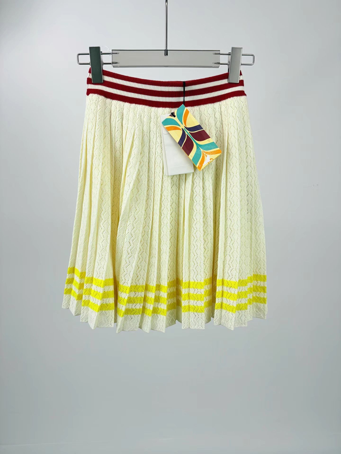 Gucci GUCCI × ADIDAS Clover Knitted Skirt with Silk Lining K1 Size 29" - 1 Thumbnail