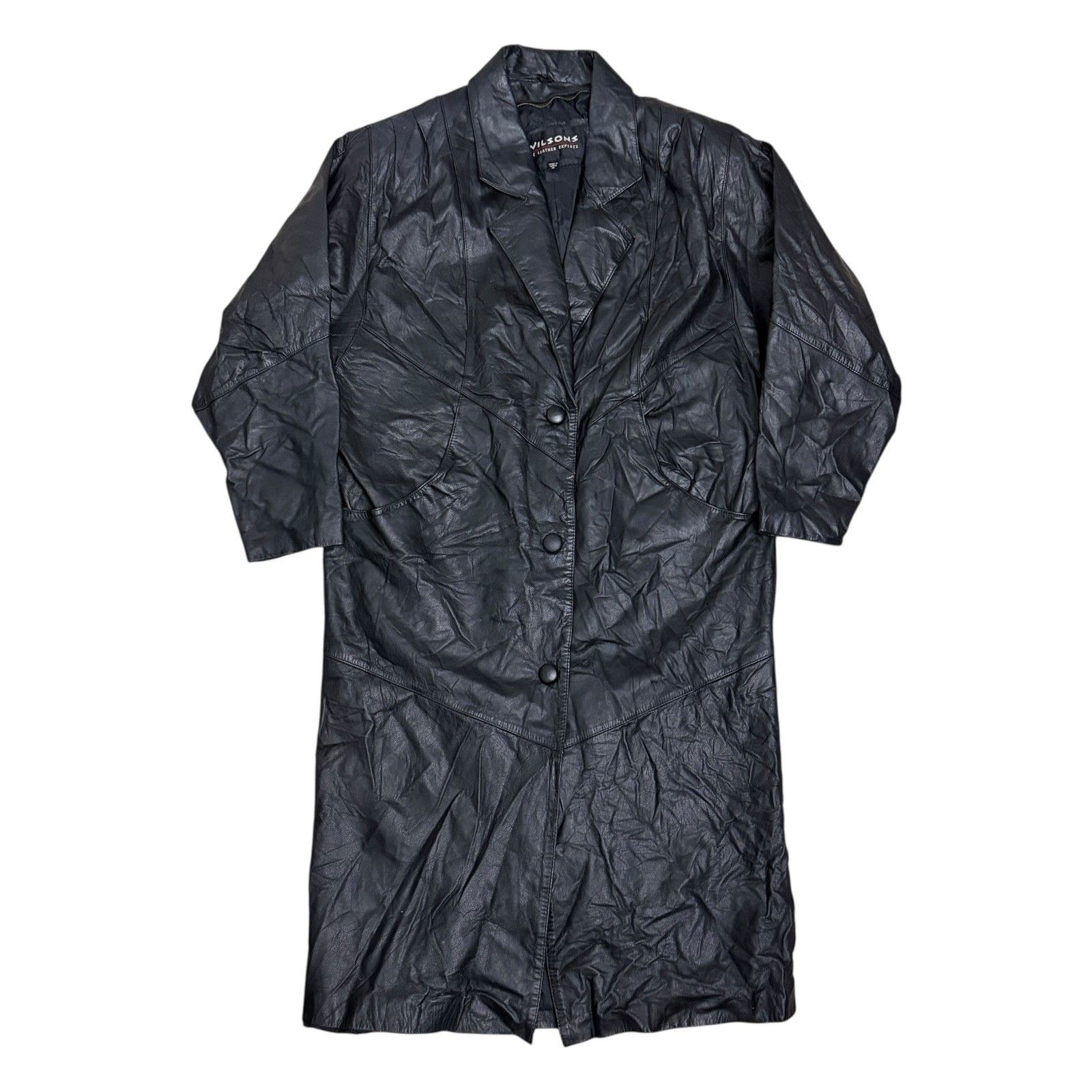 Wilsons Leather WILSONS LEATHER Goth Trench Vintage Retro Jacket Coat Medium Size US M / EU 48-50 / 2 - 1 Thumbnail