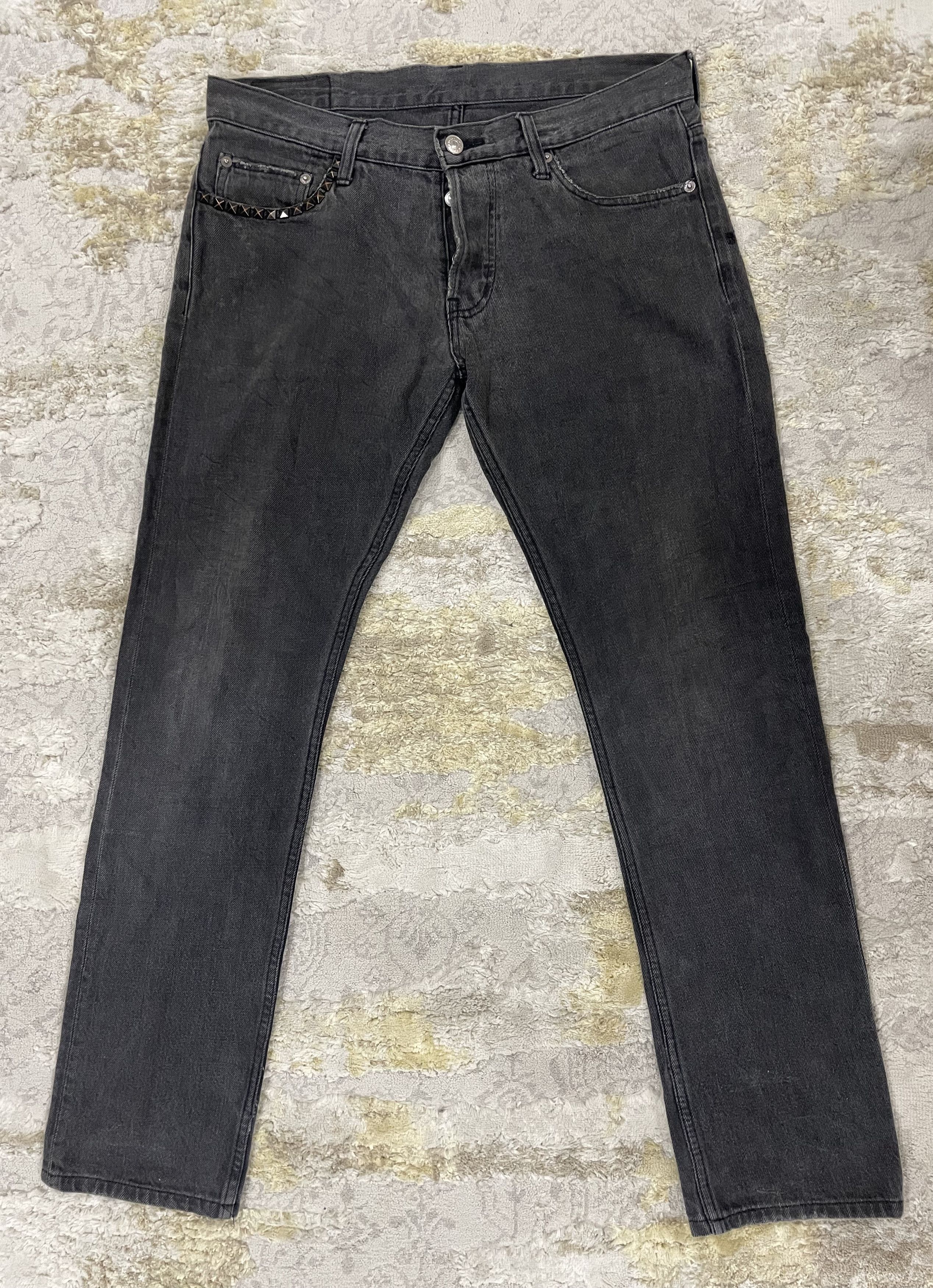 Hysteric Glamour Thee Hysteric XXX Black Washed Studded Jeans Size US 30 / EU 46 - 3 Thumbnail
