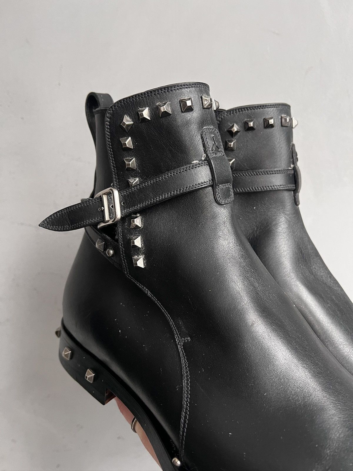 Bally Vintage Studded Leather Metal Ankle Boots Bally Size US 10 / EU 43 - 4 Thumbnail