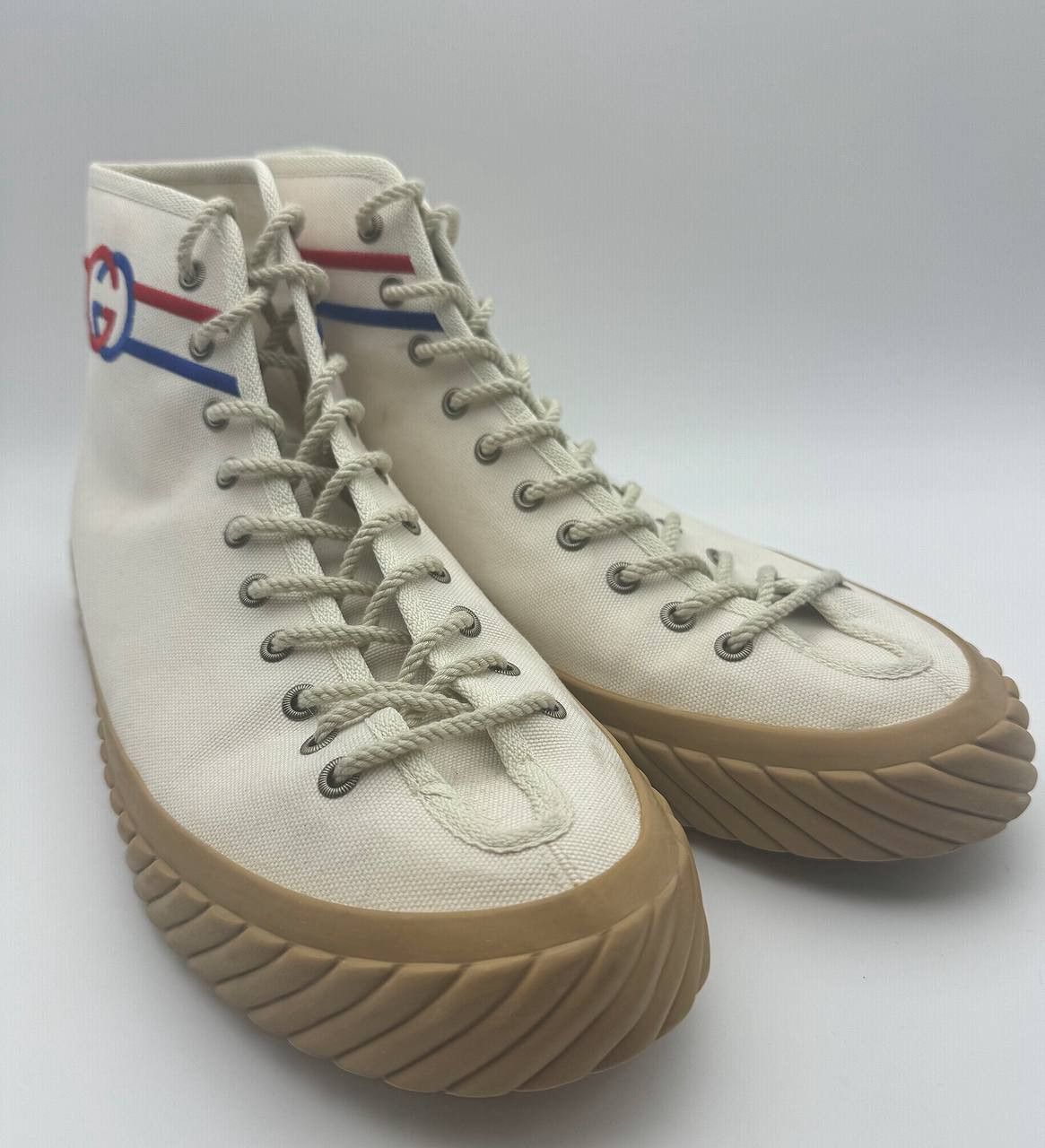 Gucci Gucci Interlocking G White High Top Greg Sneaker 11.5 Size US 11.5 / EU 44-45 - 1 Thumbnail