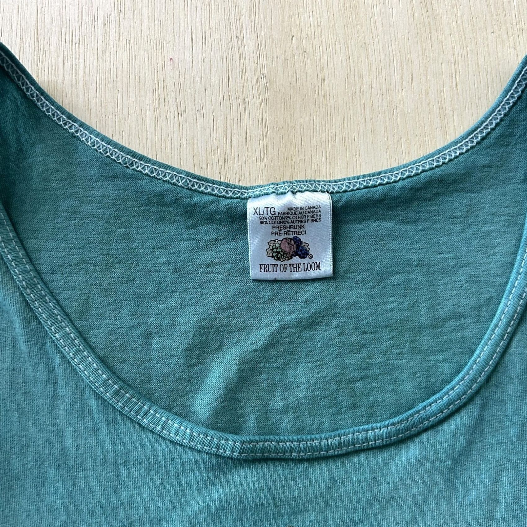 Fruit Of The Loom VINTAGE Fruit Of The Loom Mens XL Green Vancouver British Columbia Tank Top Size US XL / EU 56 / 4 - 3 Thumbnail