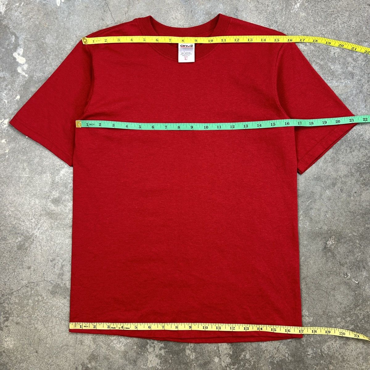 Vintage 1990s Anvil Blank Red Size US XS / EU 42 / 0 - 4 Thumbnail