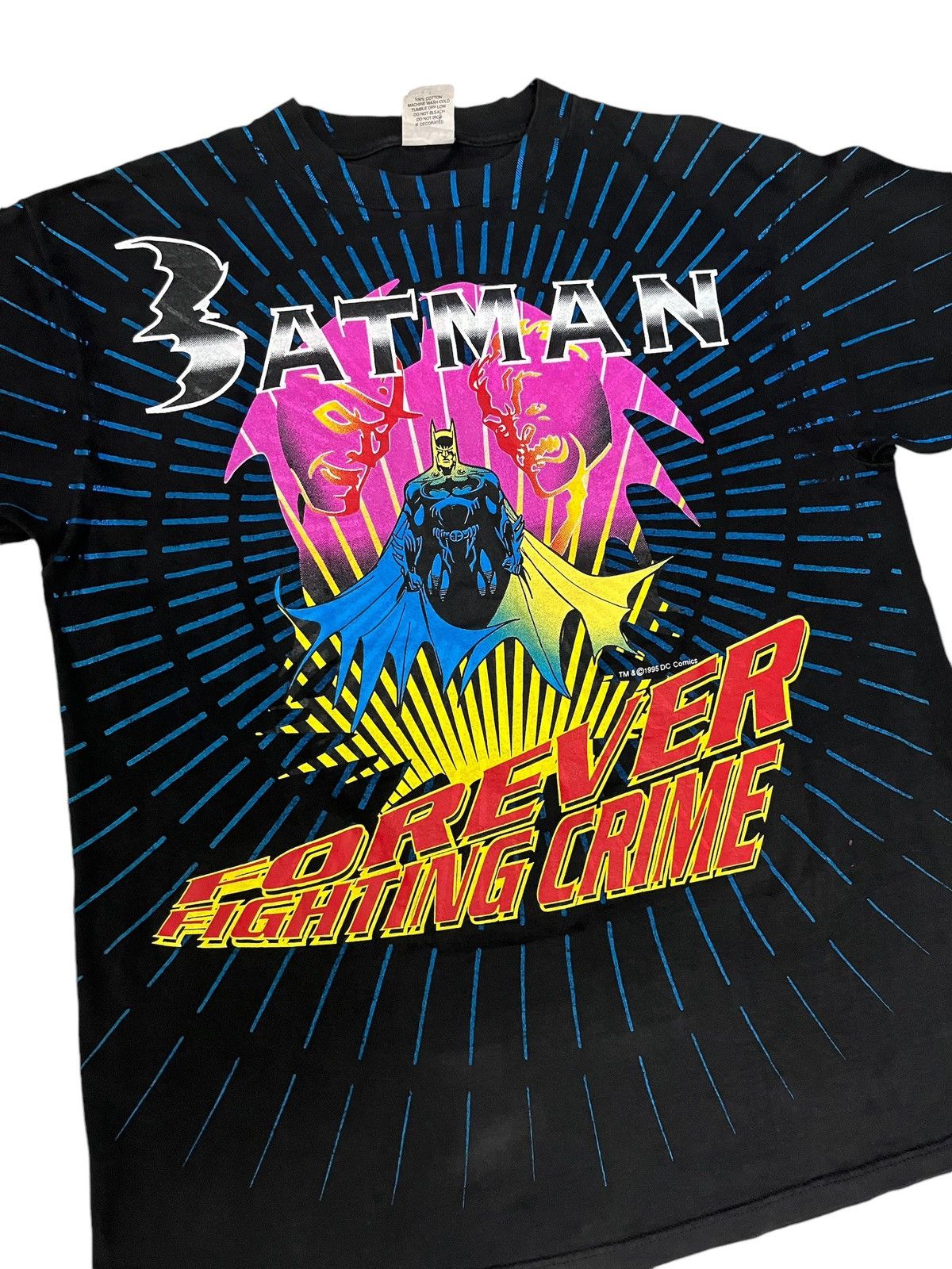 Band Tees × DC Comics × Vintage Vintage Batman AOP 90s t shirt 1995 Size US XL / EU 56 / 4 - 3 Thumbnail