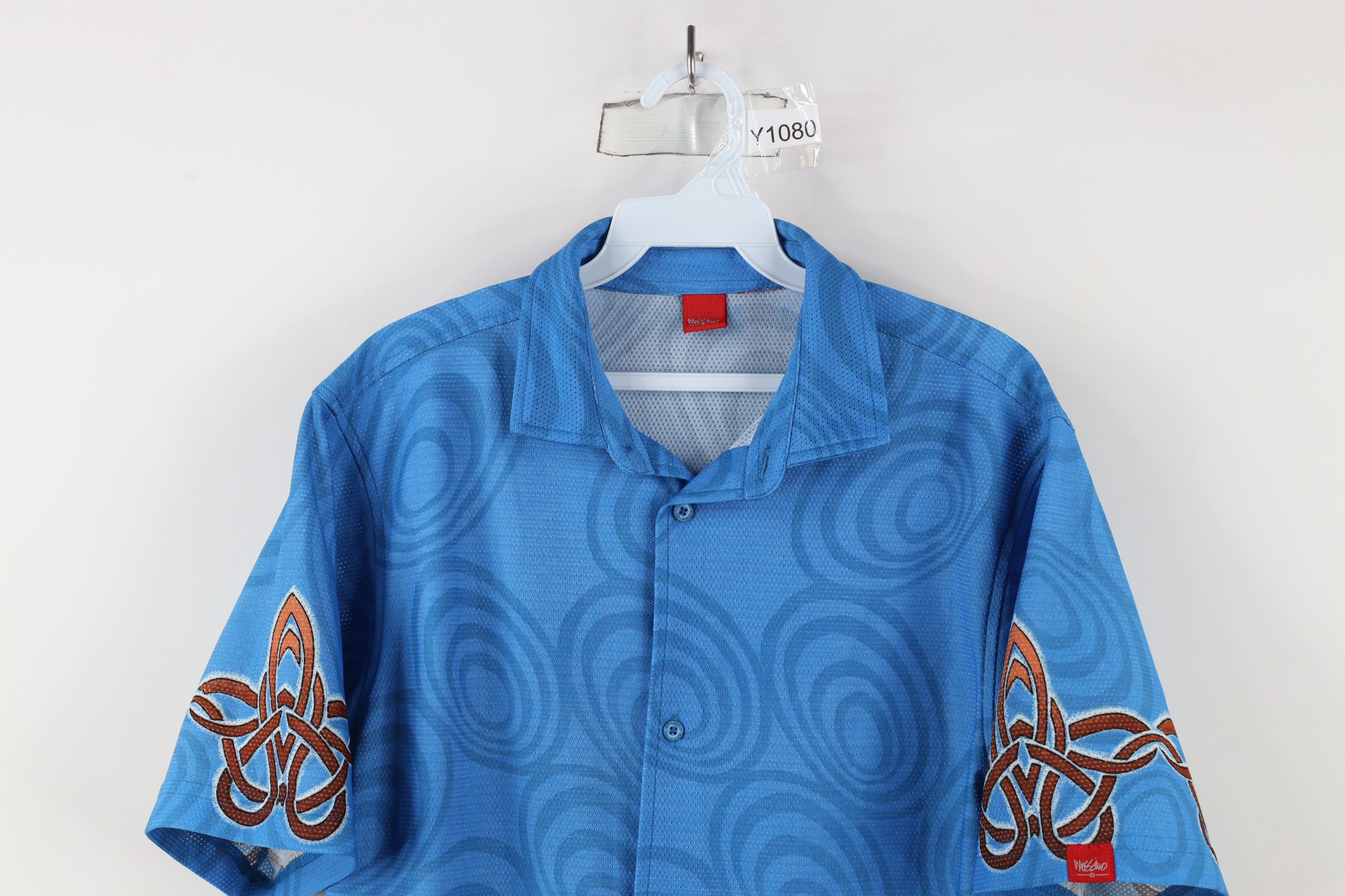 Vintage Vintage 90s Y2K Streetwear Geometric Knit Button Shirt Size US S / EU 44-46 / 1 - 2 Thumbnail